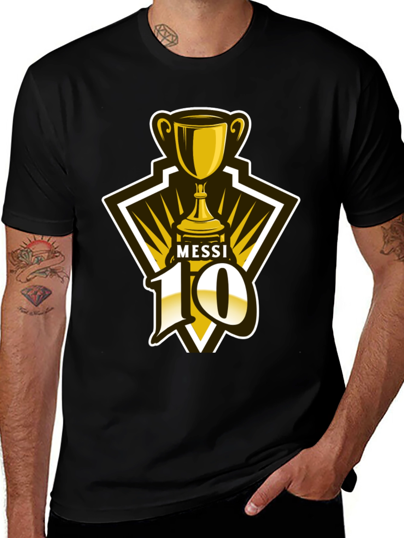 Messi 10 Trophy Graphic T-Shirt - Fan Edition