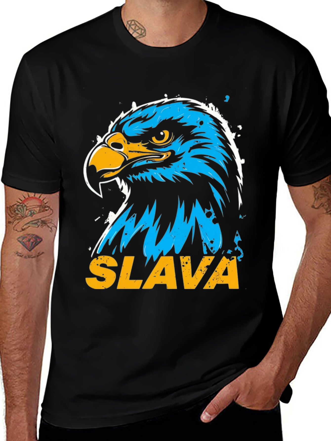 Variant 28 of Slava Eagle Graphic Tee - Patriotic Design