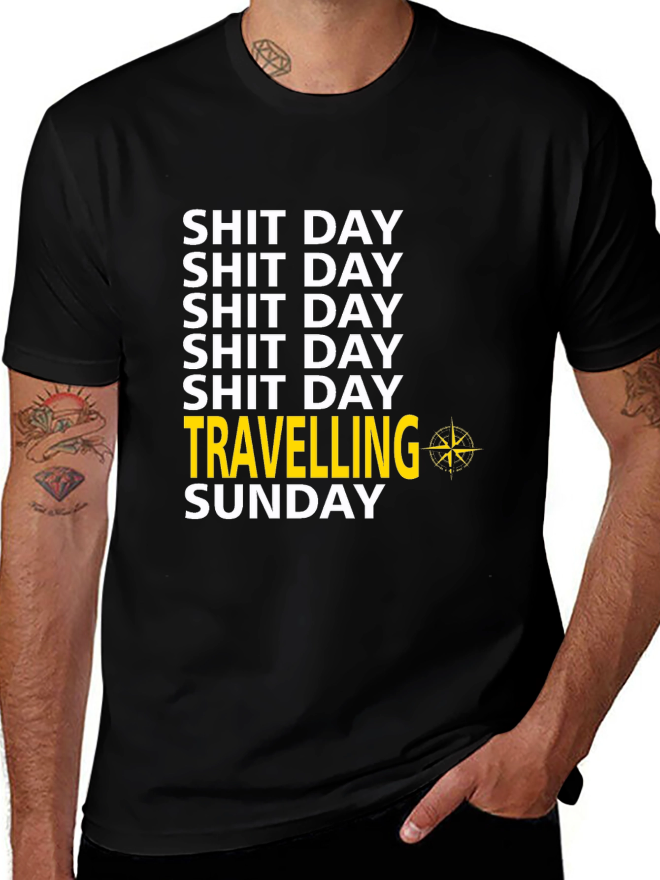 Variant 7 of Shit Day Travelling Sunday Graphic T-Shirt