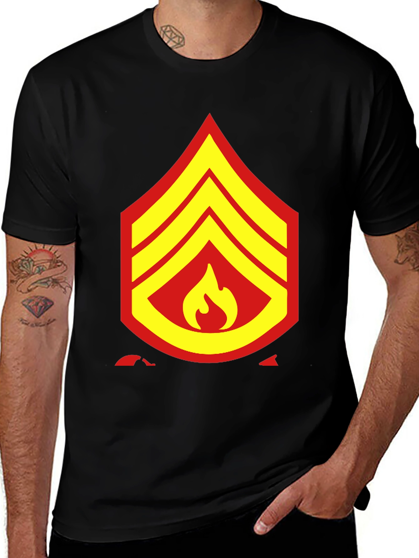 Variant 18 of USMC Firefighter T-Shirt - Bold Graphic Tee
