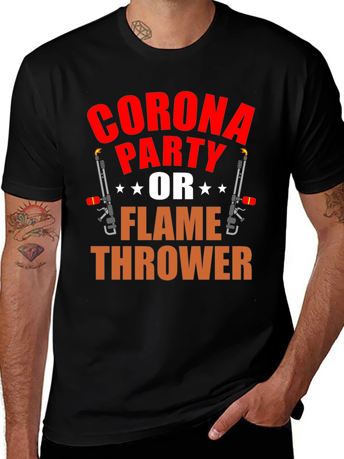 Variant 21 of Corona Party or Flamethrower Graphic T-Shirt