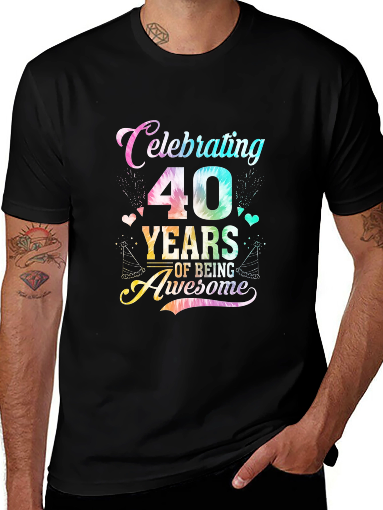 Variant 24 of Celebrating 40 Years of Being Awesome Black T-Shirt