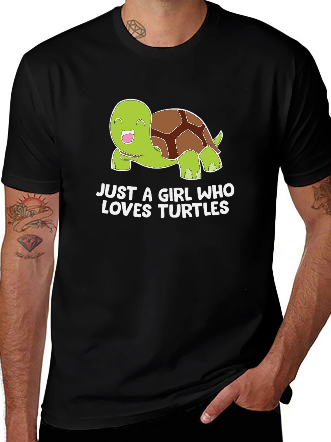 Variant 4 of Turtle Lover Graphic Tee - Just a Girl Who Loves Turtles