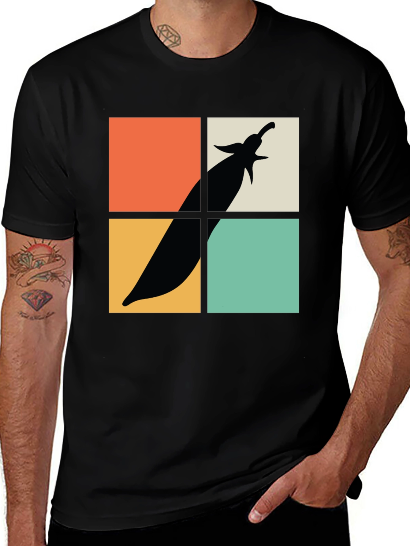 Variant 28 of Retro Eggplant Graphic Tee - Soft Cotton Comfort