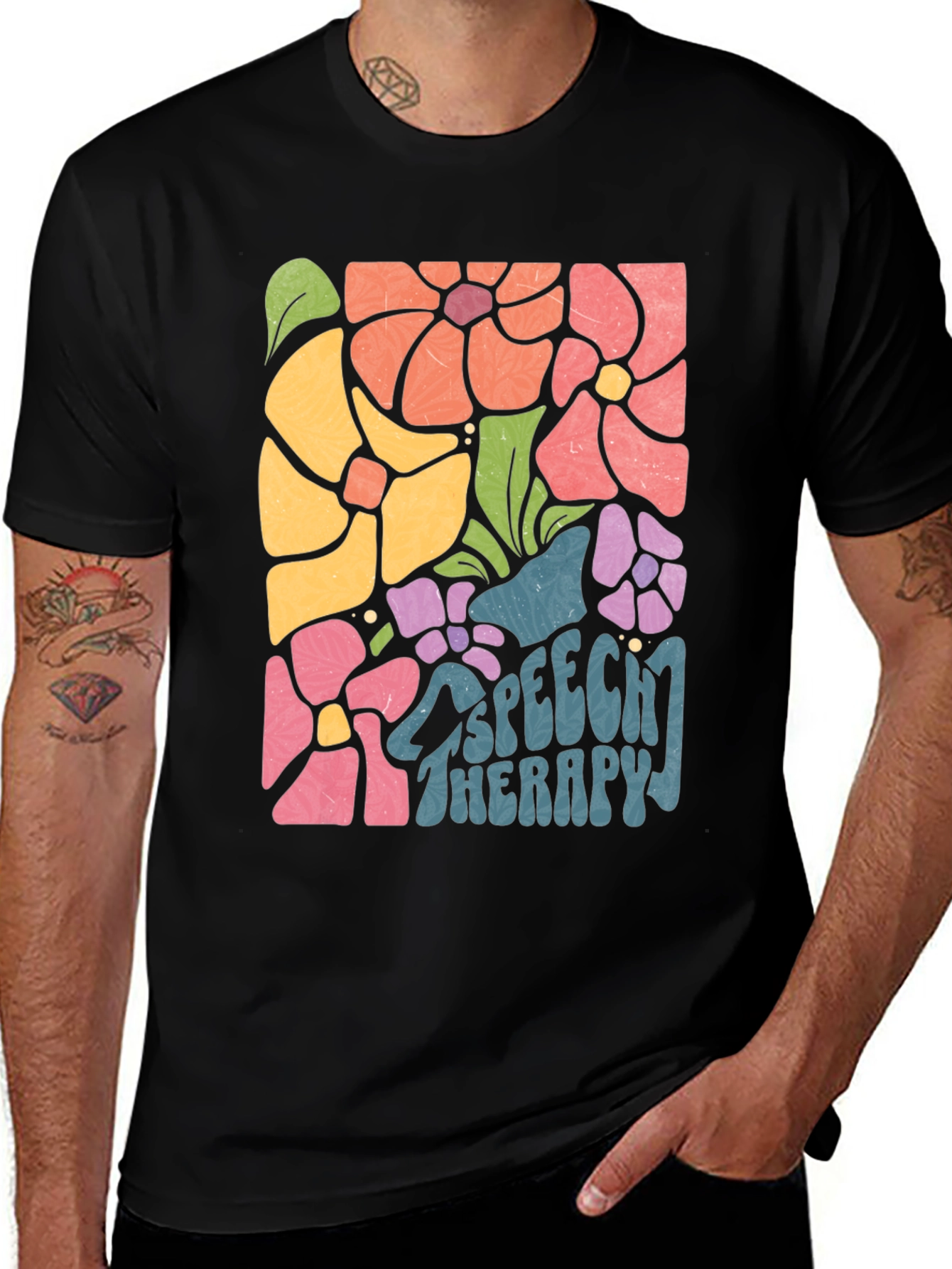 Variant 14 of Floral Speech Therapy T-Shirt