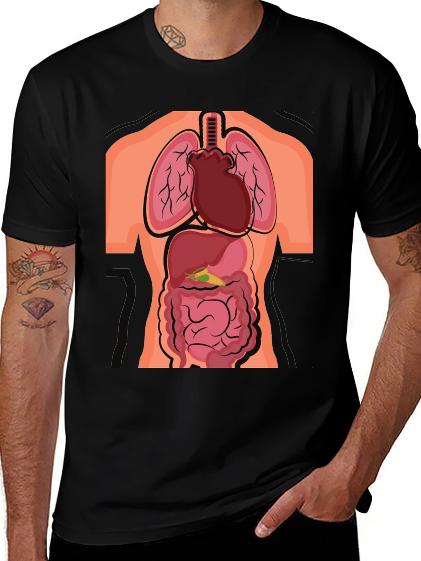 Variant 17 of Anatomy T-Shirt - Human Organs Graphic Tee