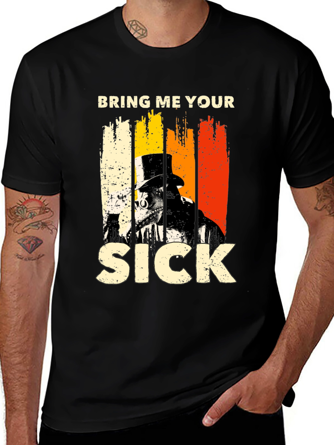 Variant 2 of Bring Me Your Sick T-Shirt Plague Doctor Tee