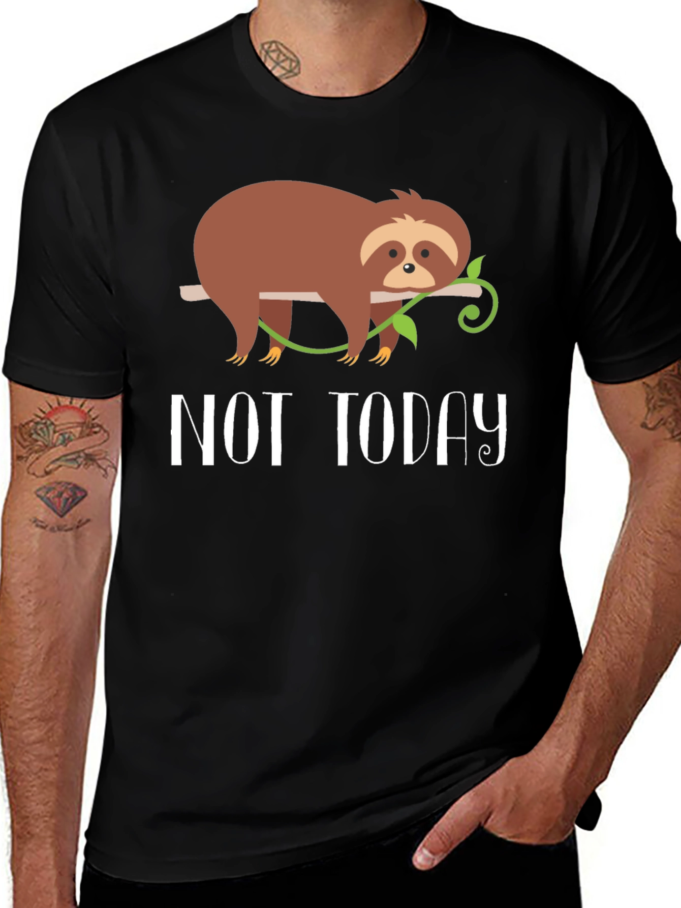 Variant 11 of Funny Sloth Not Today T-Shirt
