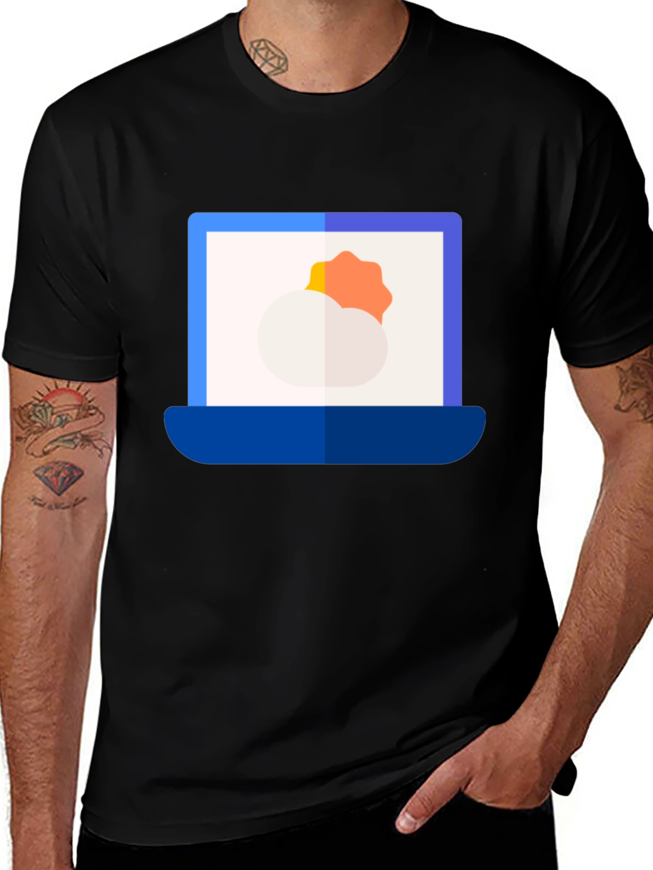 Variant 22 of Weather Laptop Graphic Tee - Modern Style