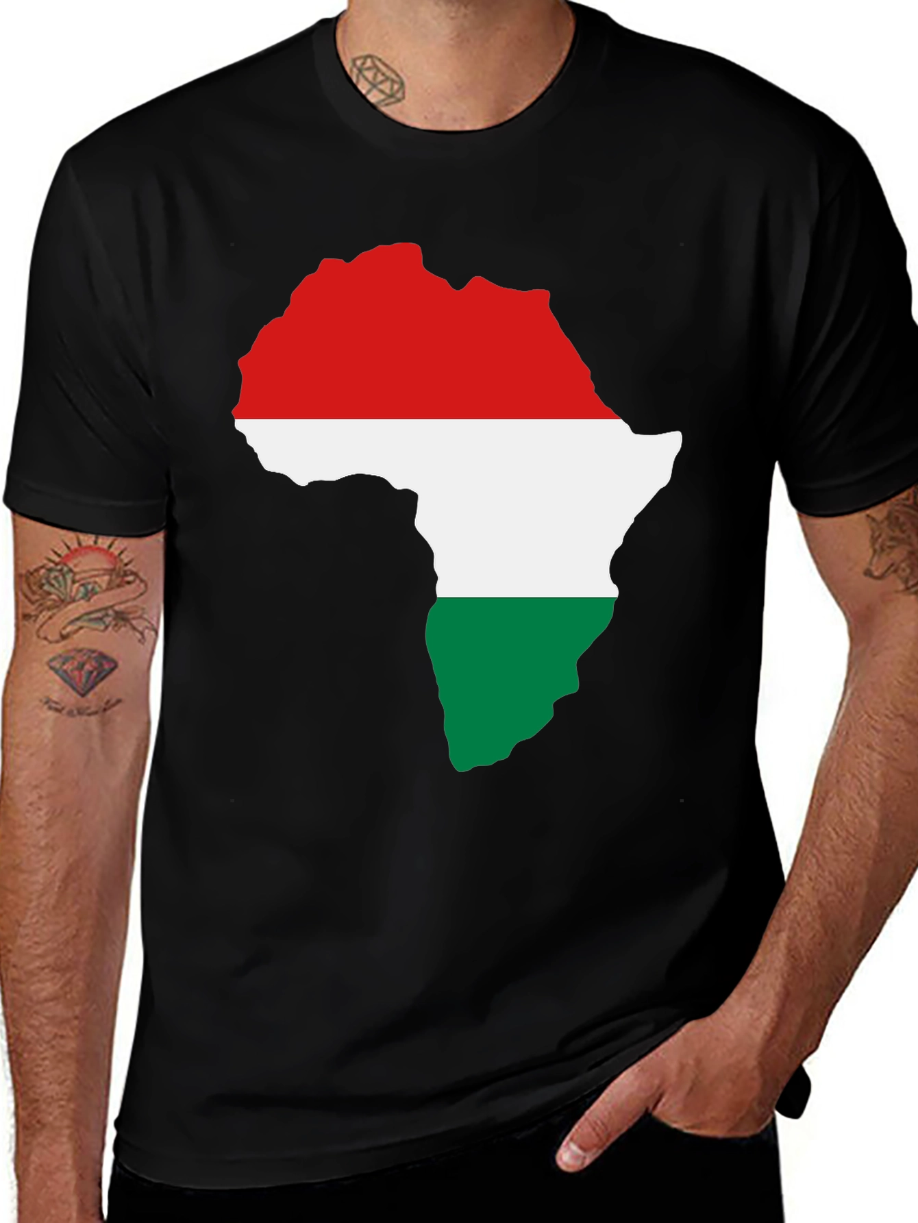Variant 19 of Africa Flag T-Shirt - Stylish Continent Pride Tee