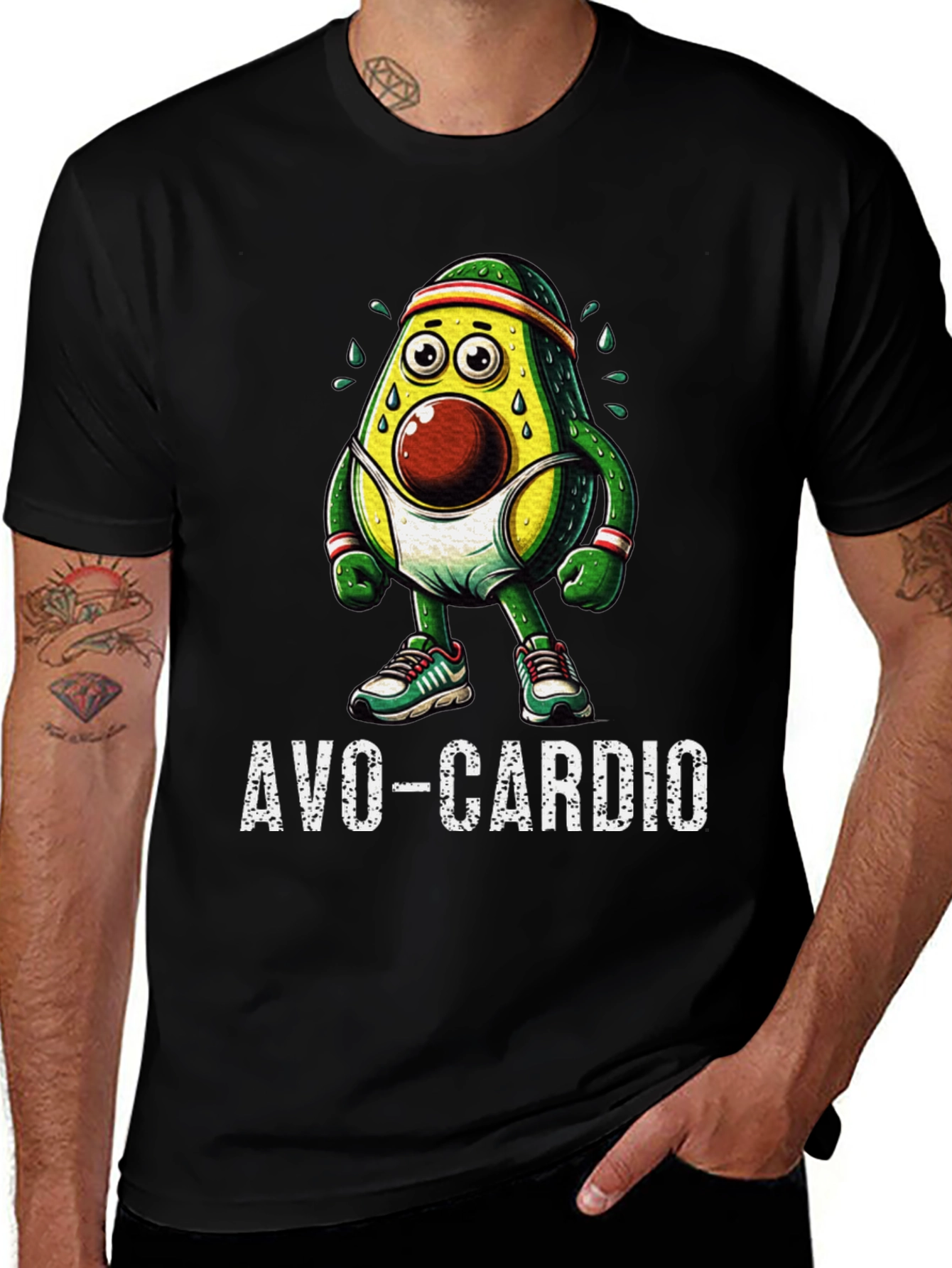 Variant 25 of Avo-Cardio Funny Workout Graphic Tee