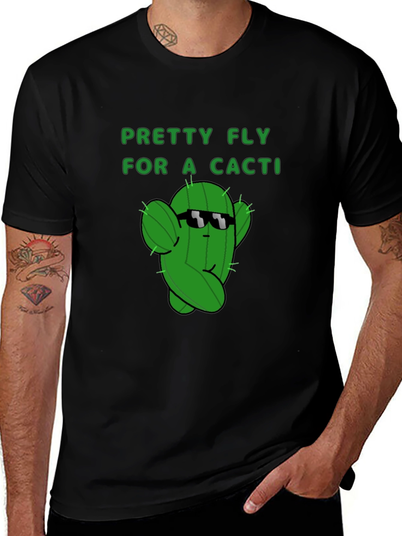 Variant 25 of Cool Cactus T-Shirt - Pretty Fly Design