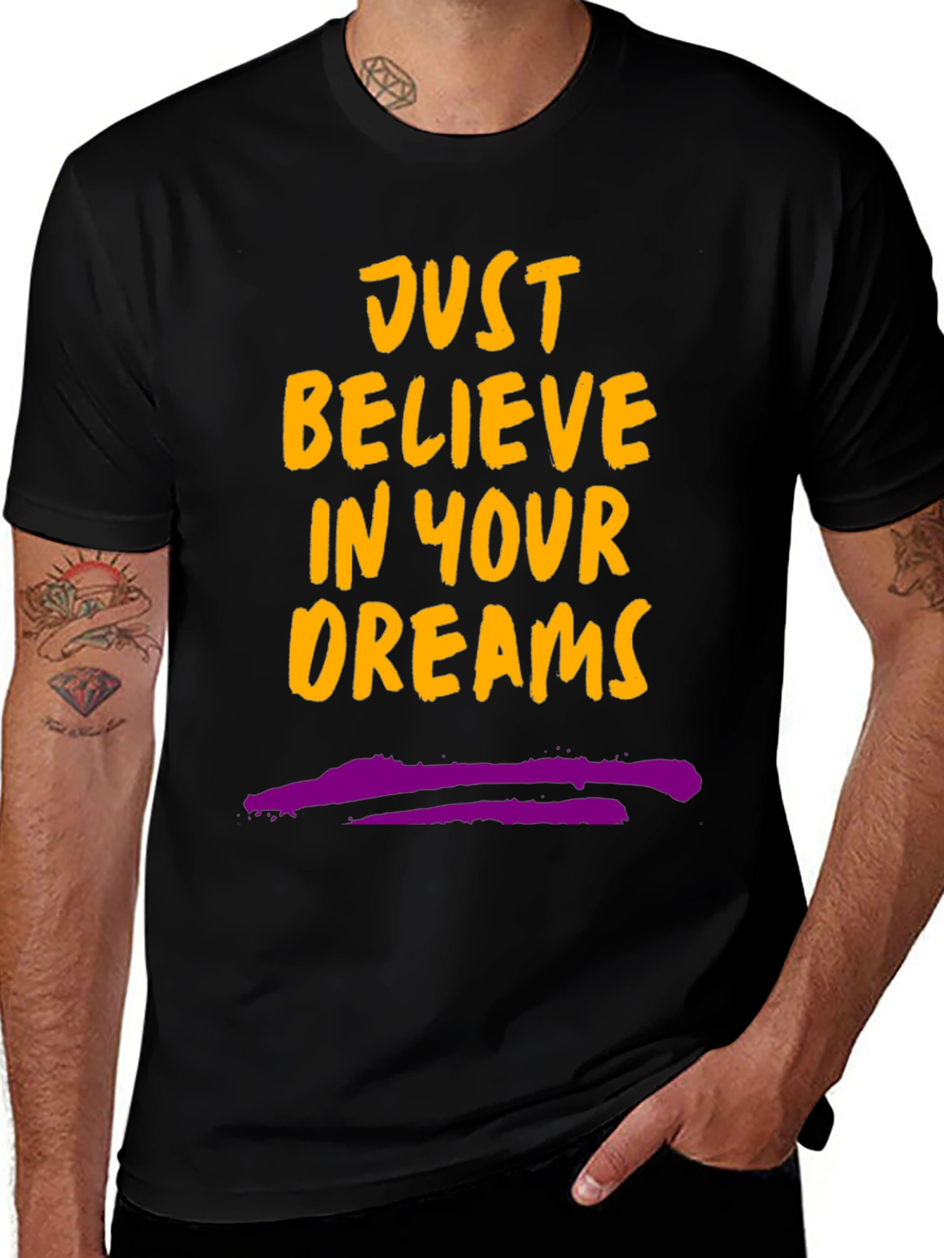 Variant 16 of Believe In Your Dreams Graphic Tee - Black