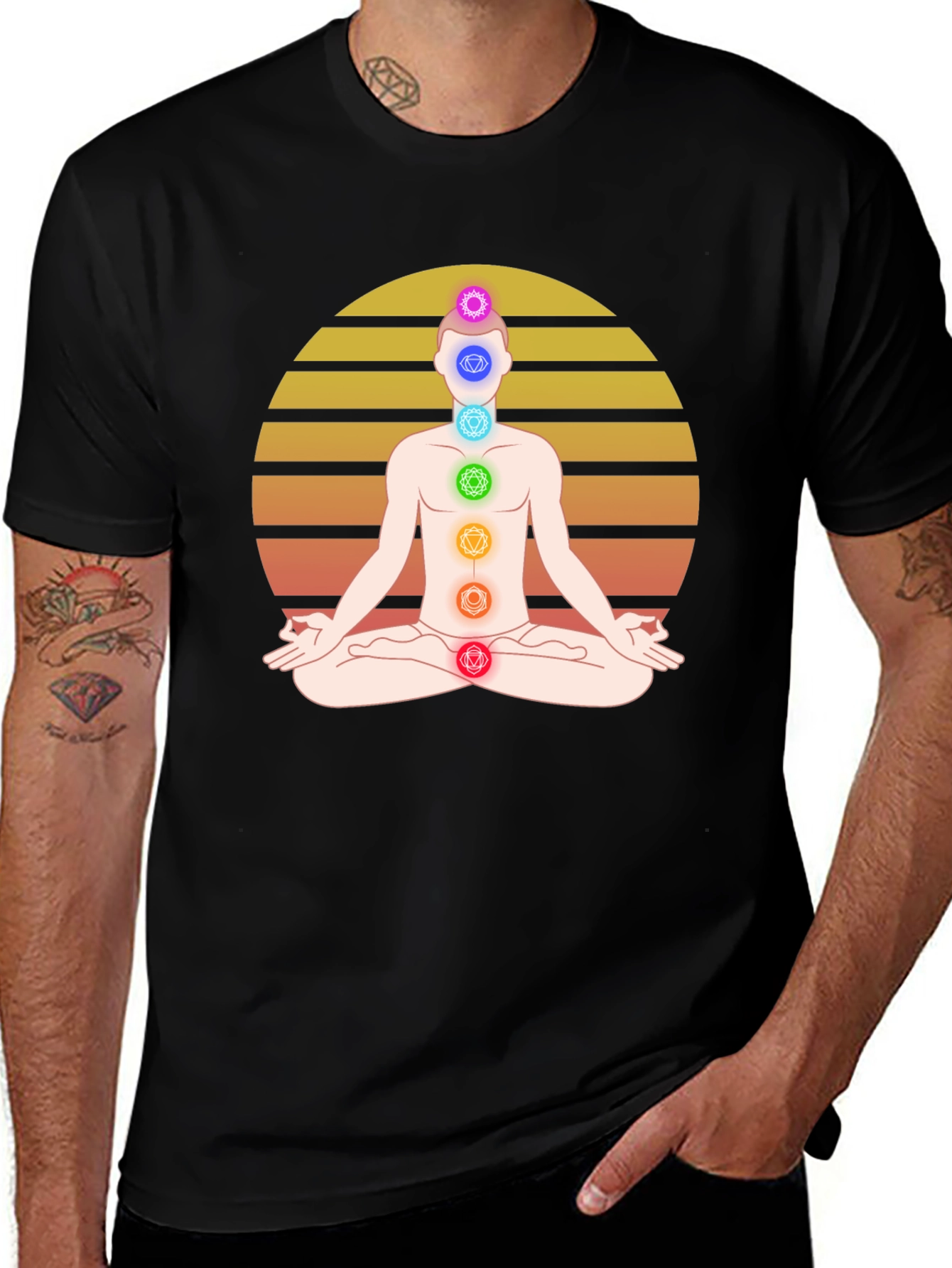 Variant 23 of Chakra Meditation T-Shirt - Spiritual Design