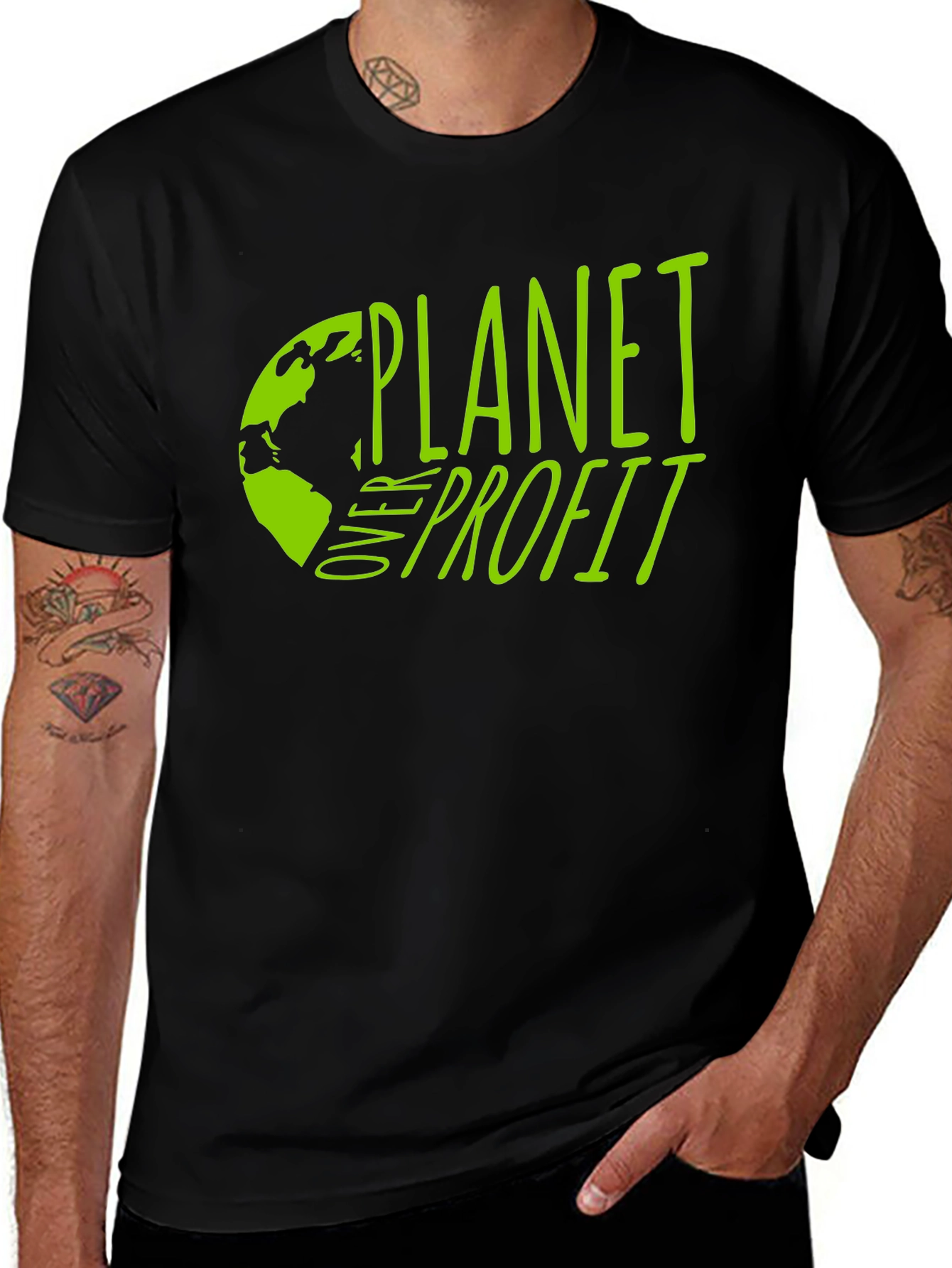 Planet Over Profit T-Shirt - Environmental Awareness Tee