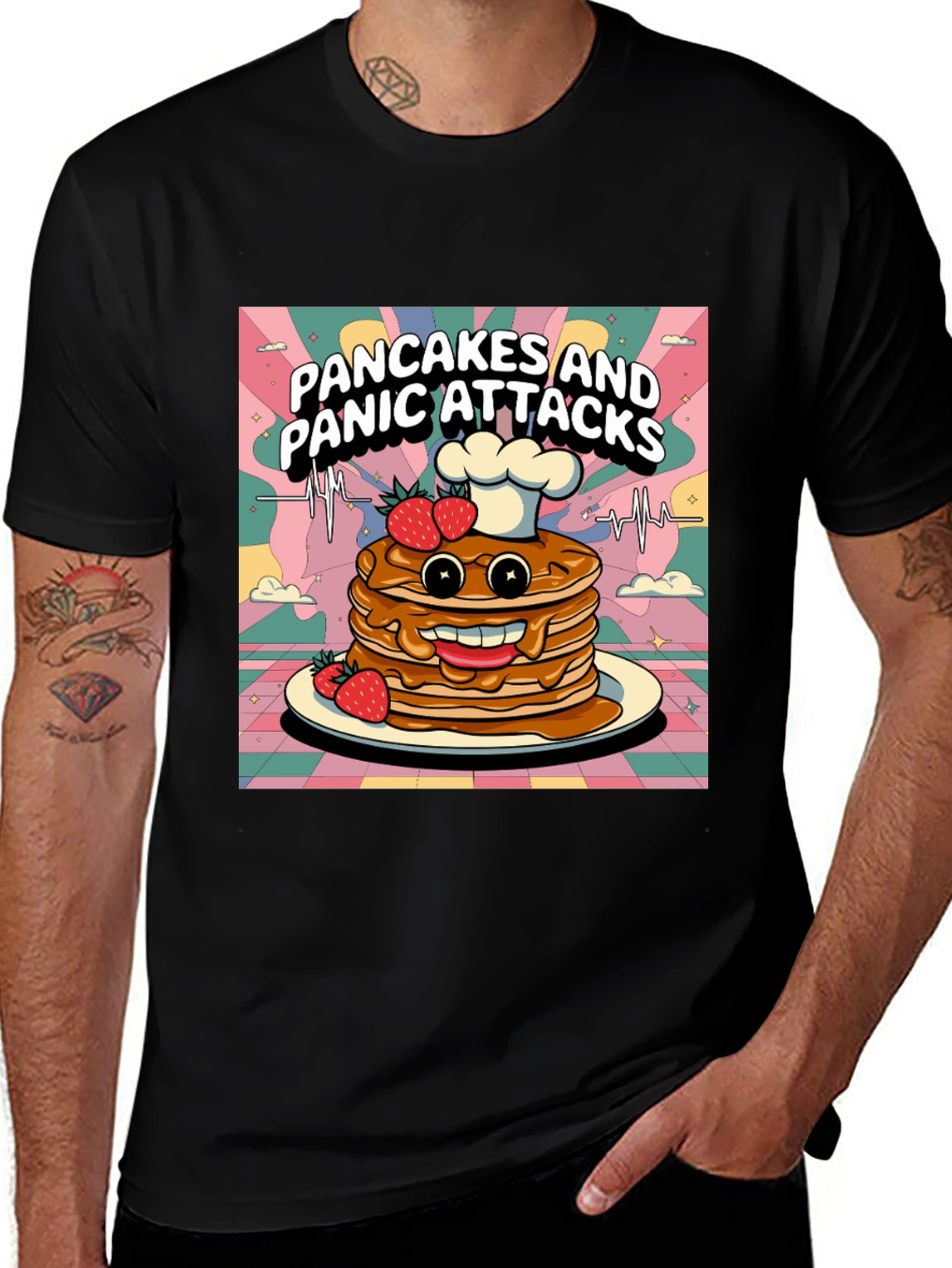Variant 8 of Pancakes & Panic Attacks Graphic Tee