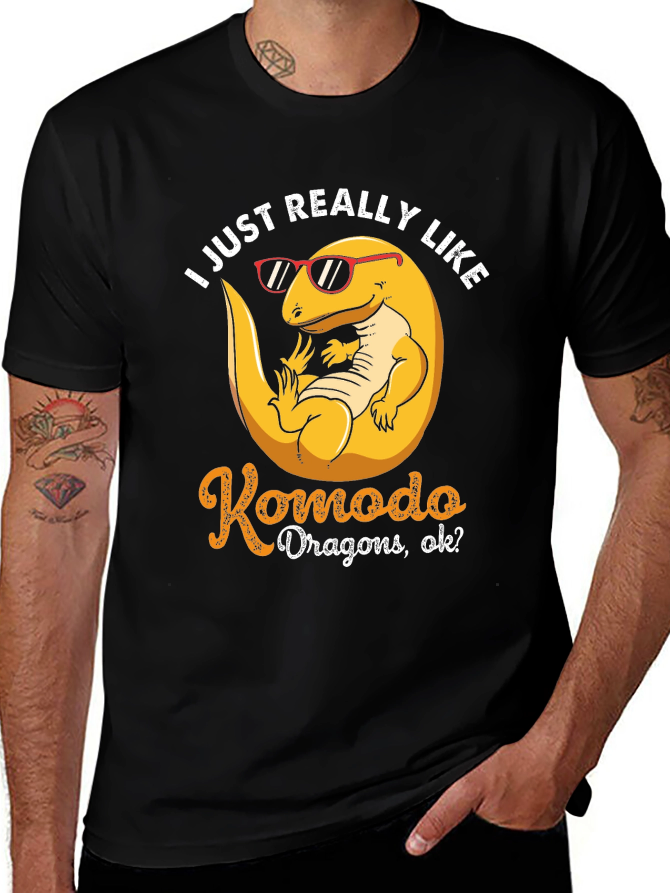 Komodo Dragon Graphic Tee - I Just Really Like Komodo Dragons