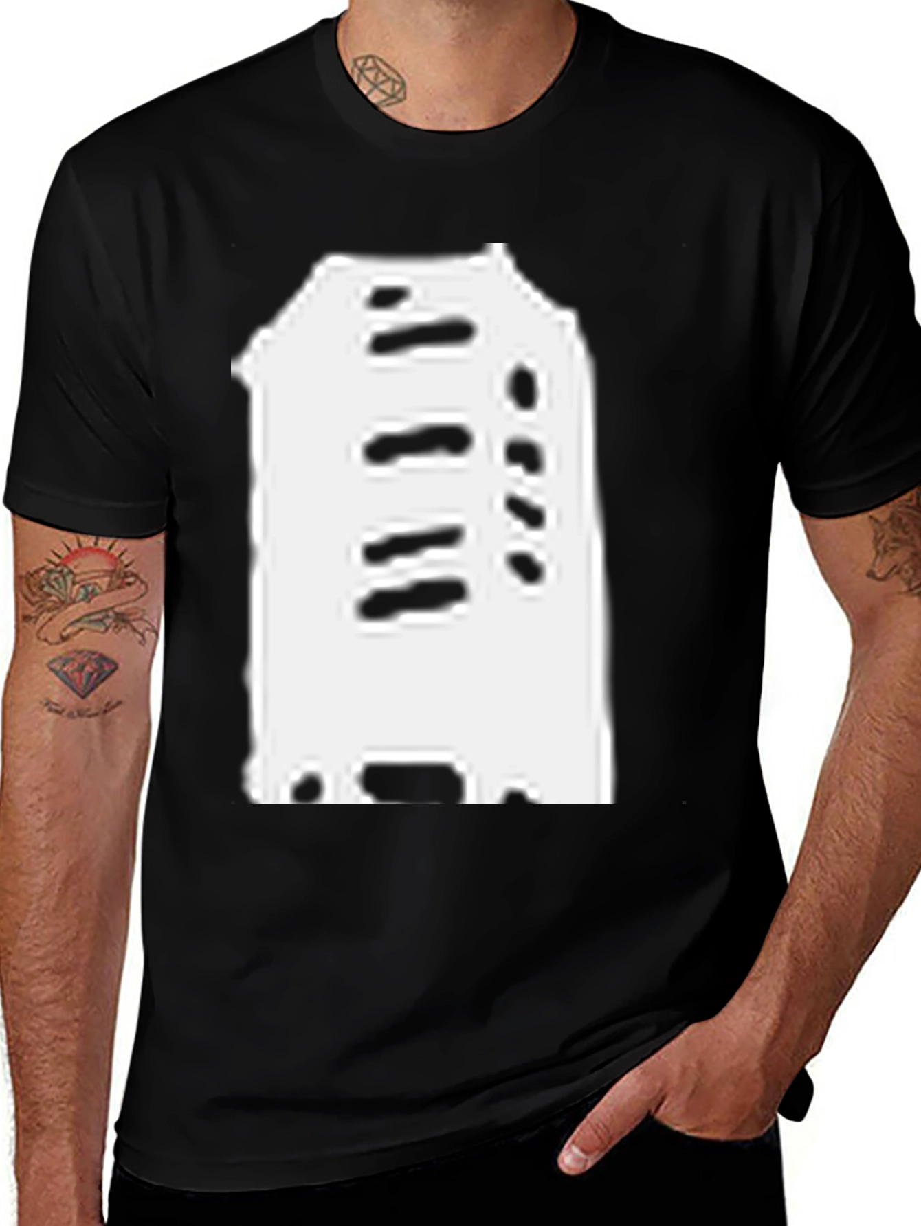 Variant 21 of Abstract Building Black T-Shirt