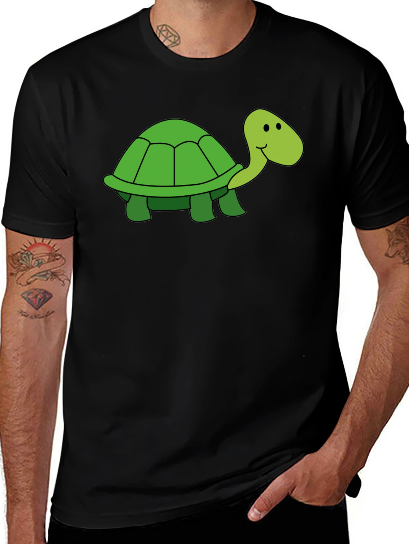 Variant 11 of Cartoon Turtle Graphic T-Shirt