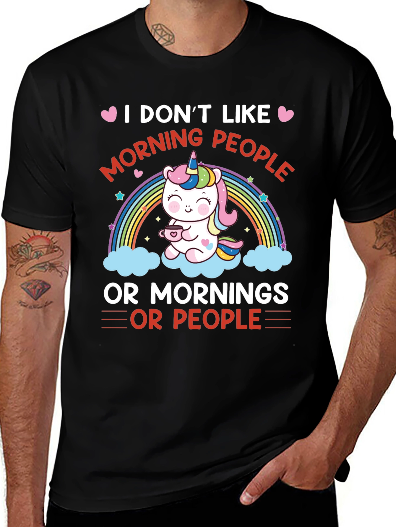 I Don't Like Morning People Unicorn T-Shirt