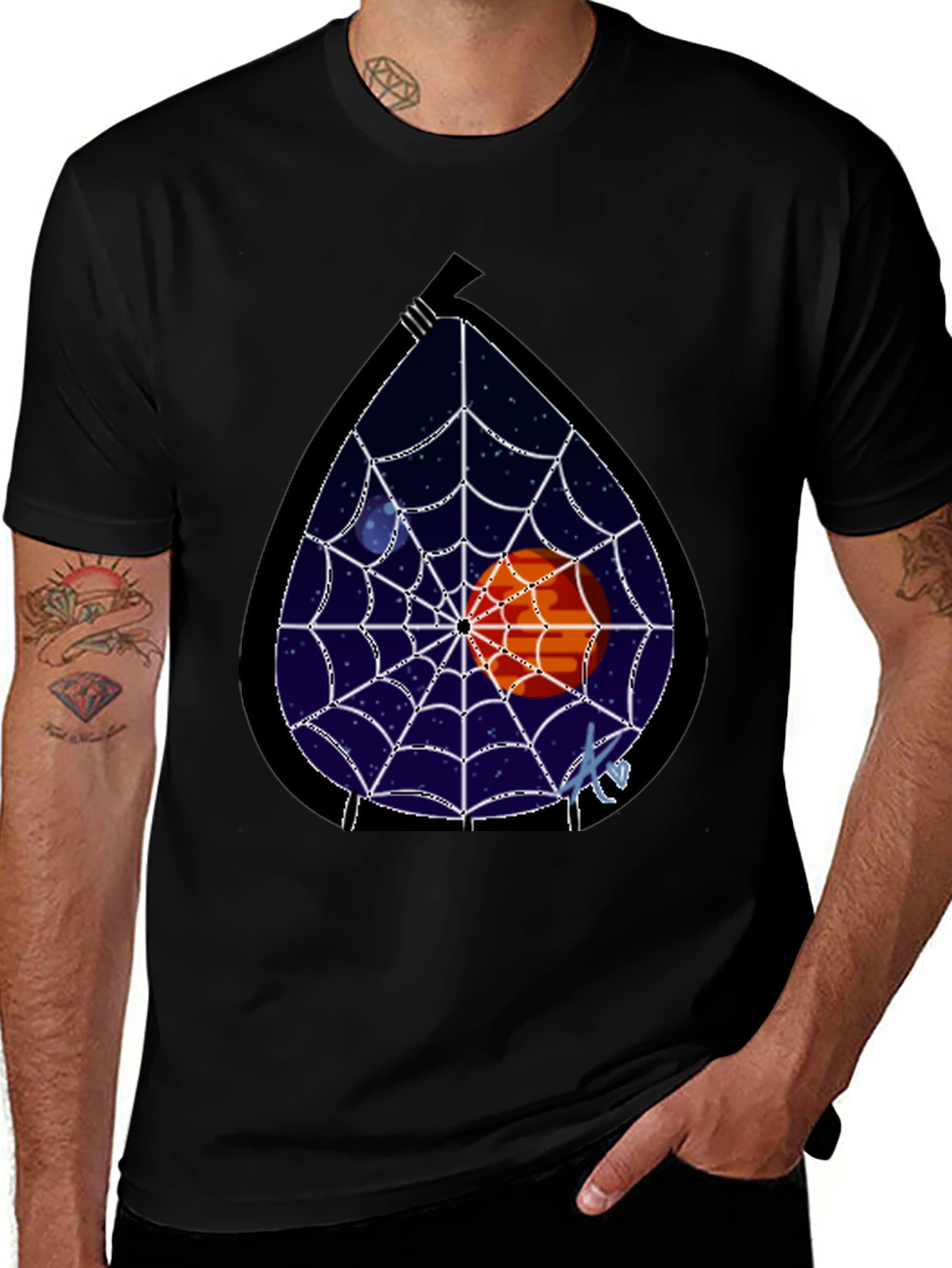 Variant 20 of Cosmic Spider Web T-Shirt - Unique Graphic Tee