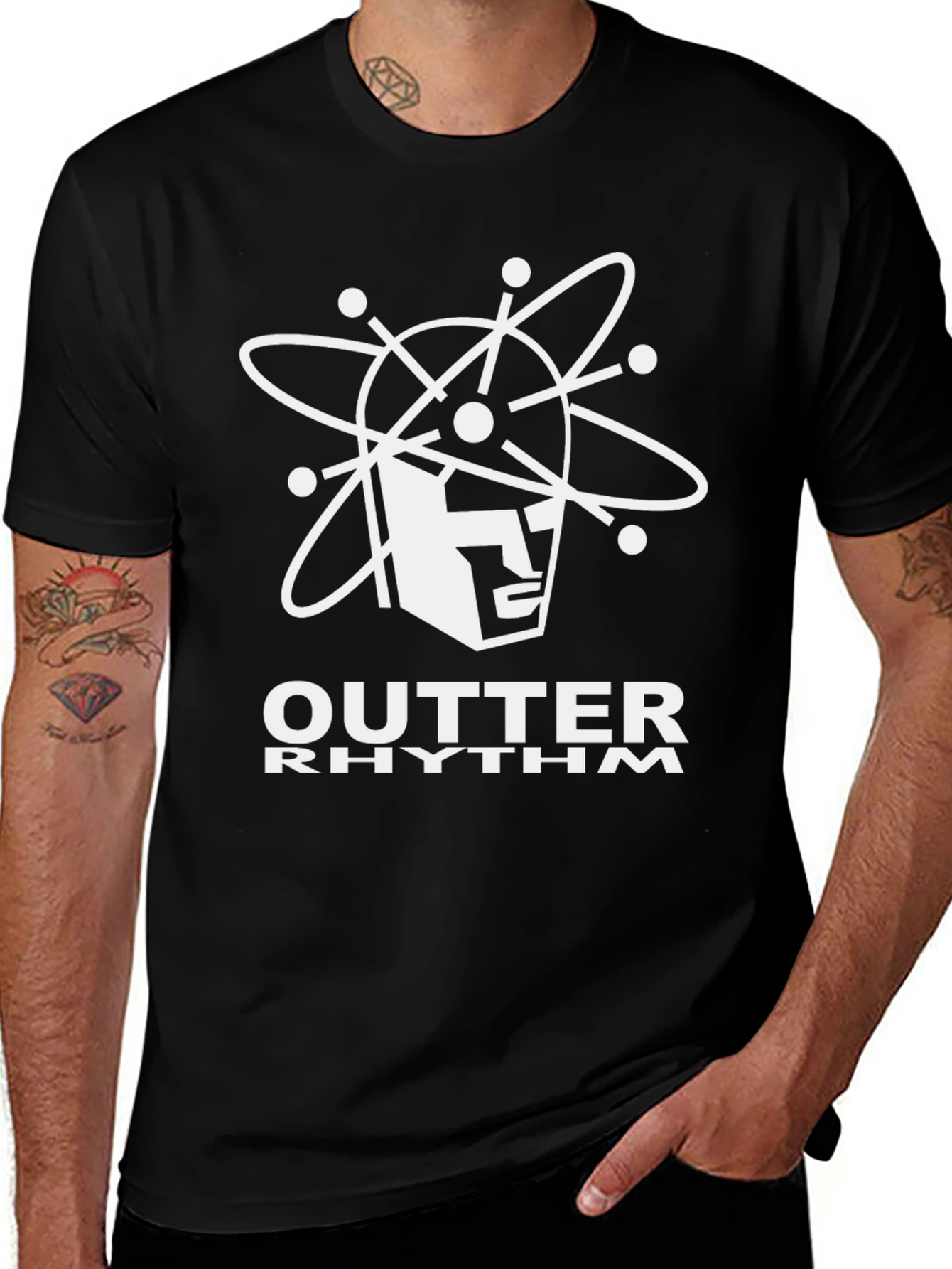 Variant 21 of Outer Rhythm Graphic Tee - Modern Design