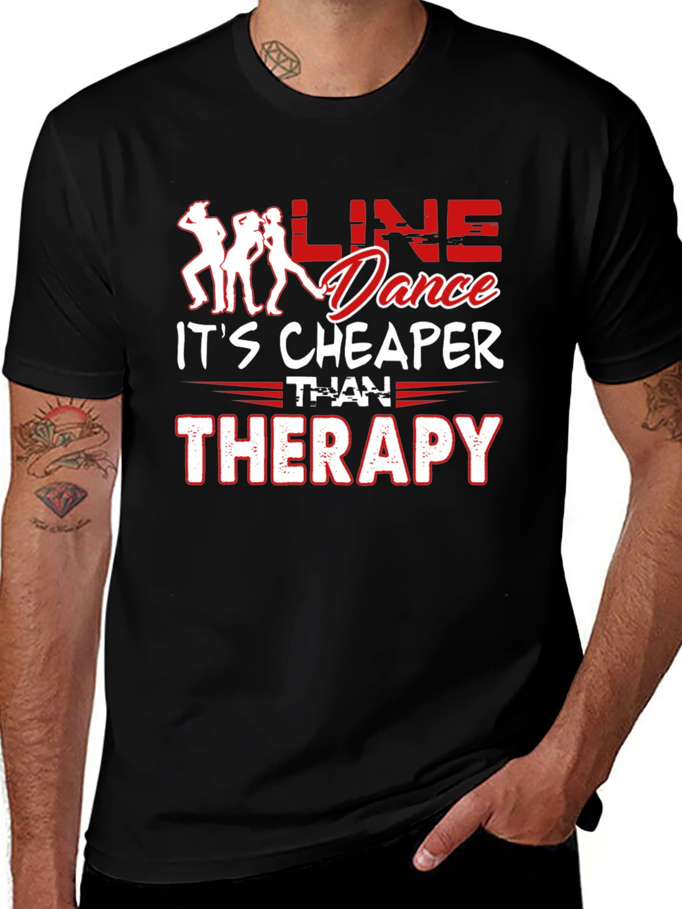 Variant 10 of Line Dance Cheaper Than Therapy T-Shirt