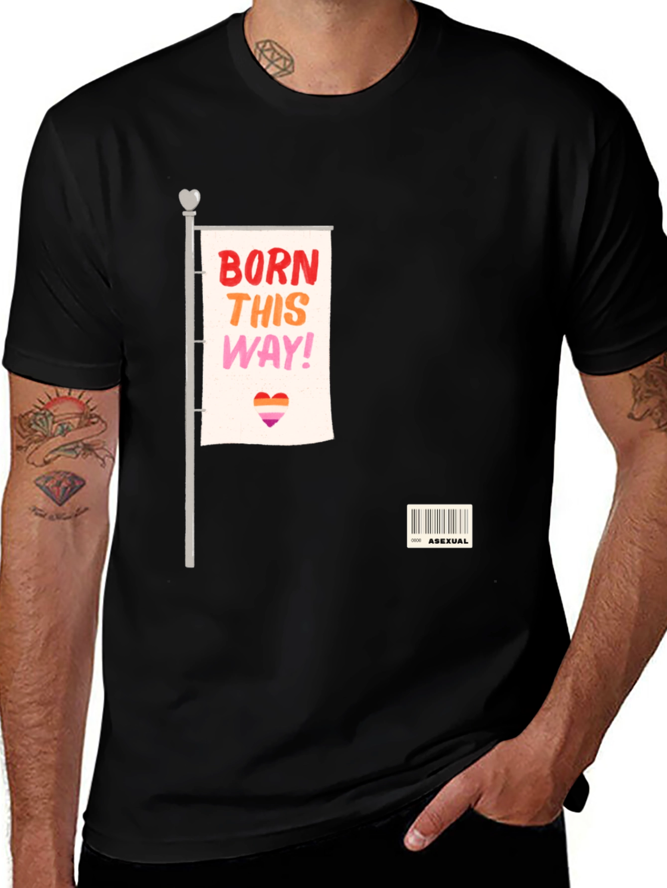 Variant 26 of Born This Way! Lesbian Pride T-Shirt