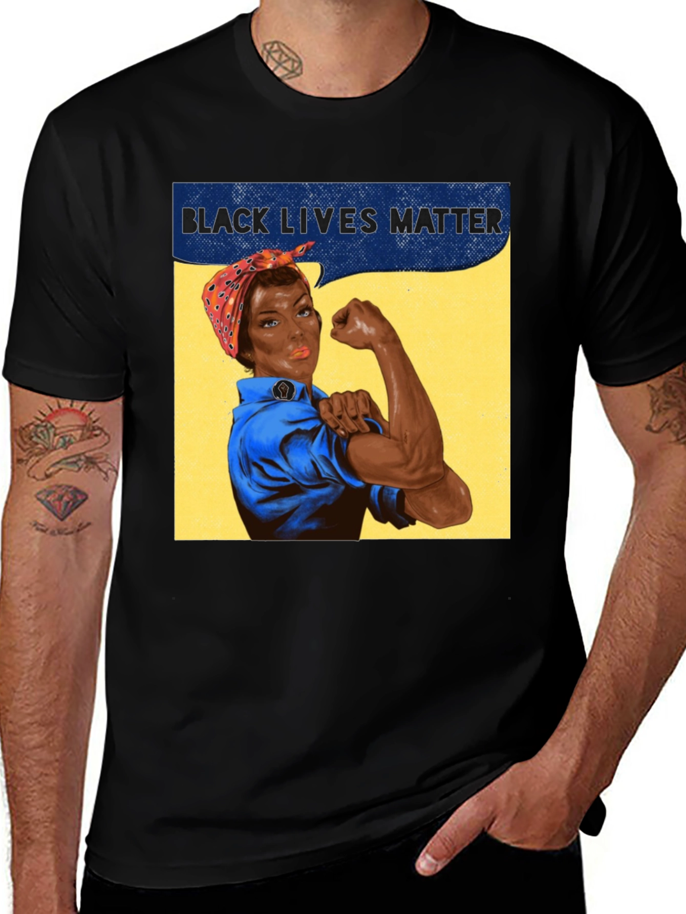 Variant 26 of Rosie the Riveter BLM T-Shirt