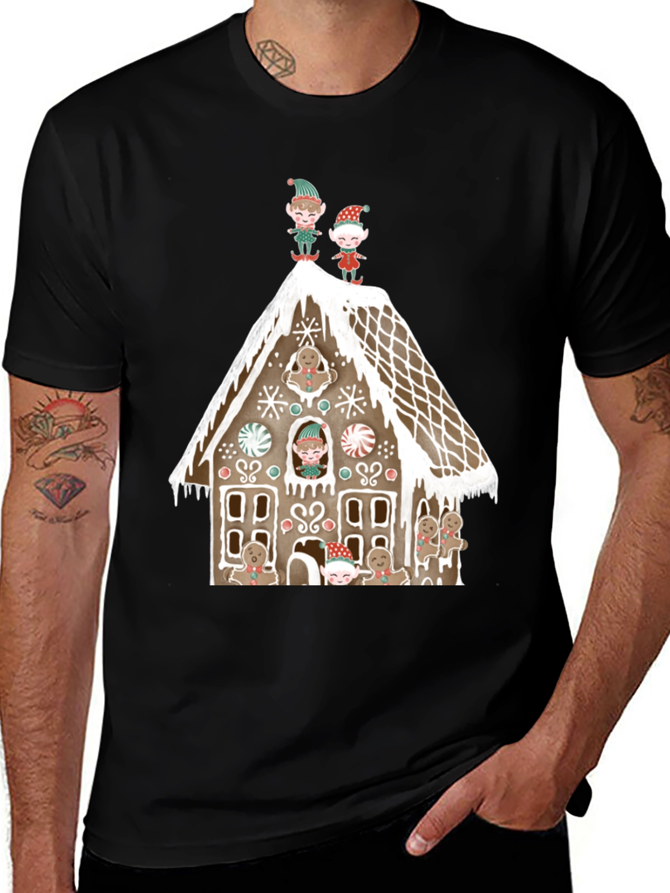 Gingerbread House Christmas T-Shirt