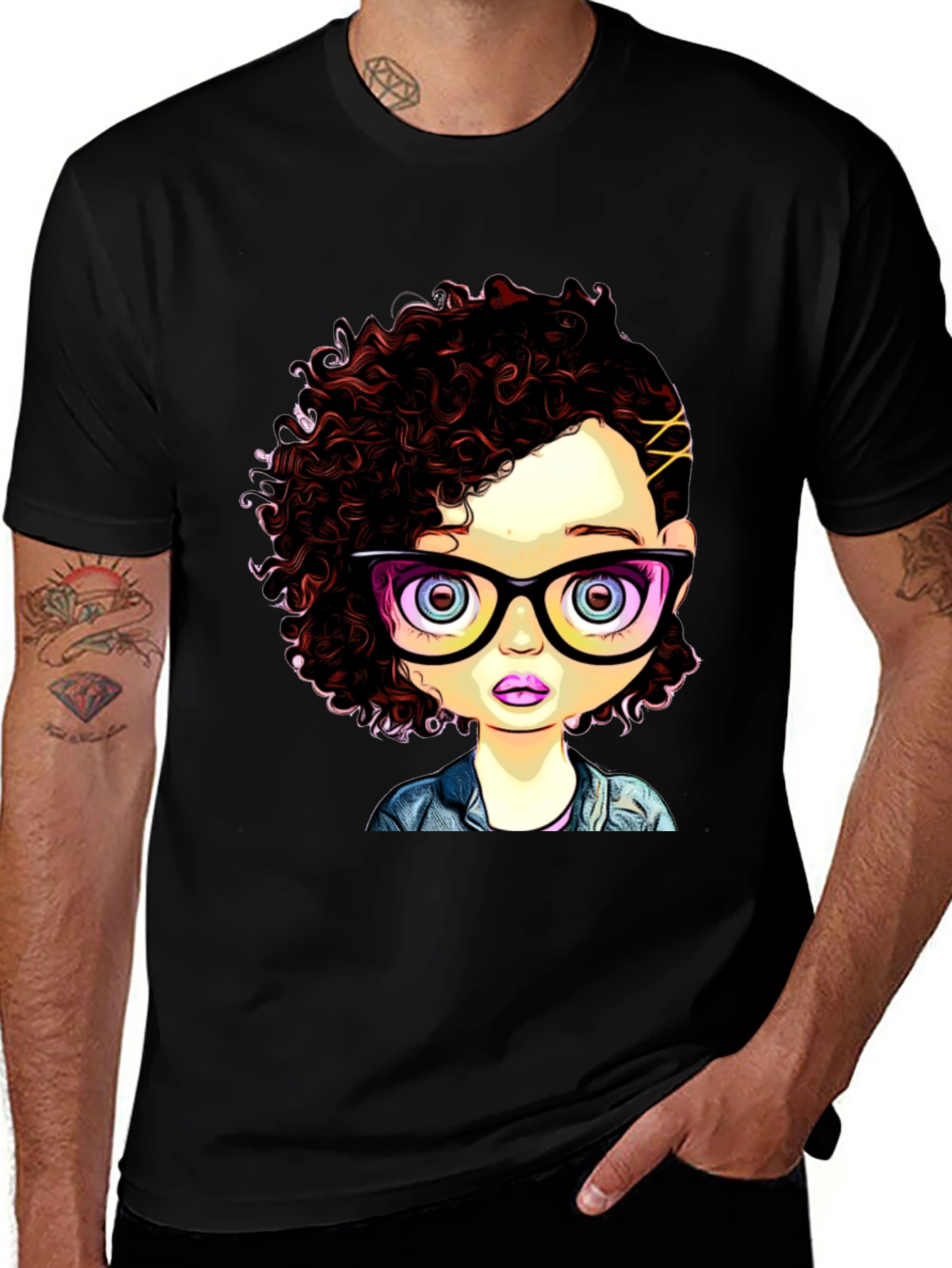 Variant 2 of Funky Cartoon Girl T-Shirt