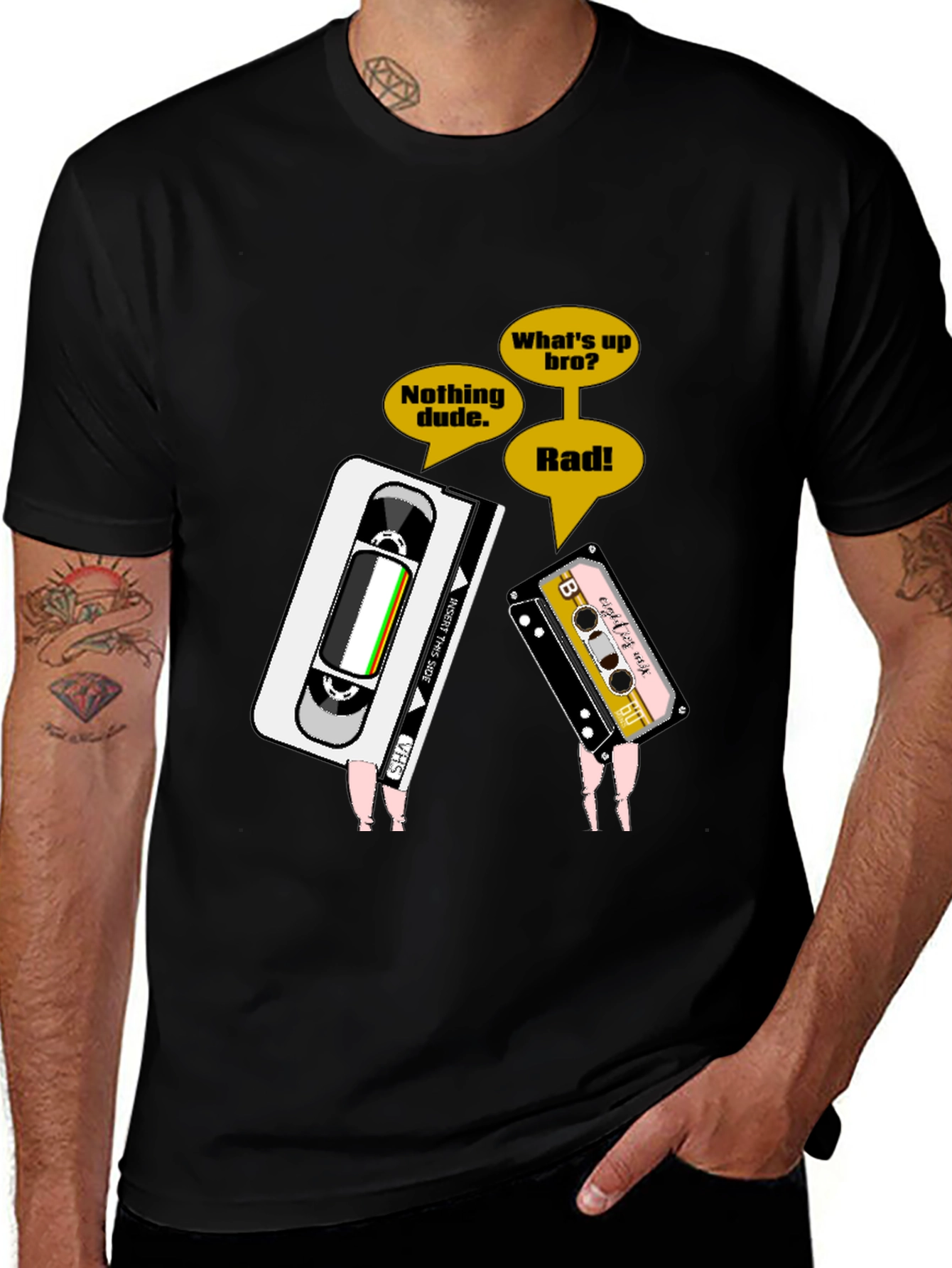 Variant 8 of Retro Cassette & VHS Tape Conversation T-Shirt