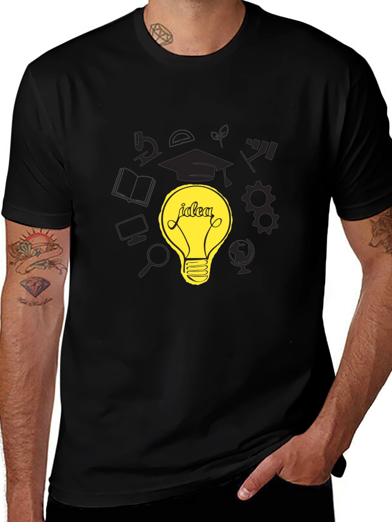 Idea Bulb Graphic Tee - Think Smart!
