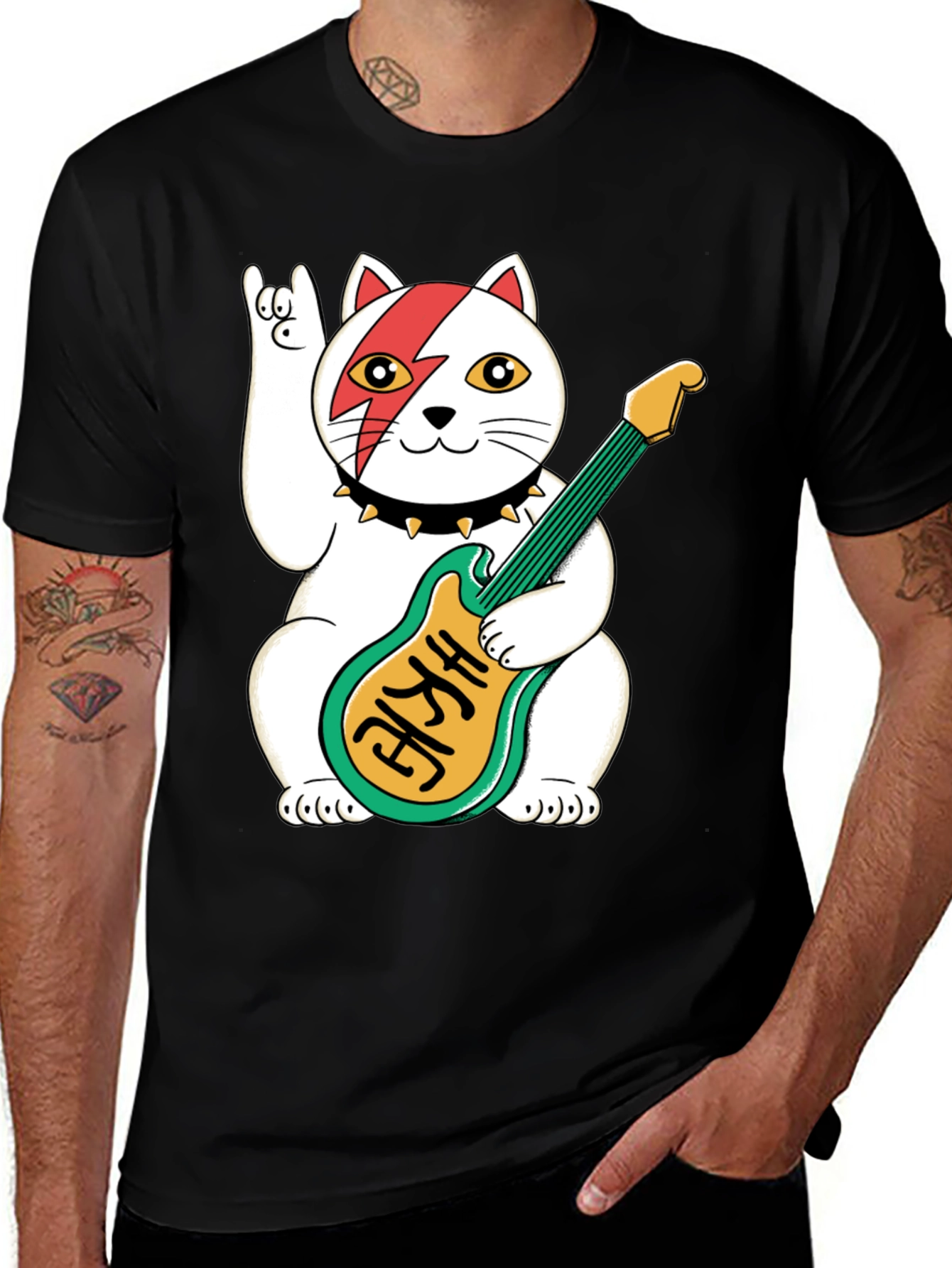 Variant 14 of Rockstar Lucky Cat T-Shirt