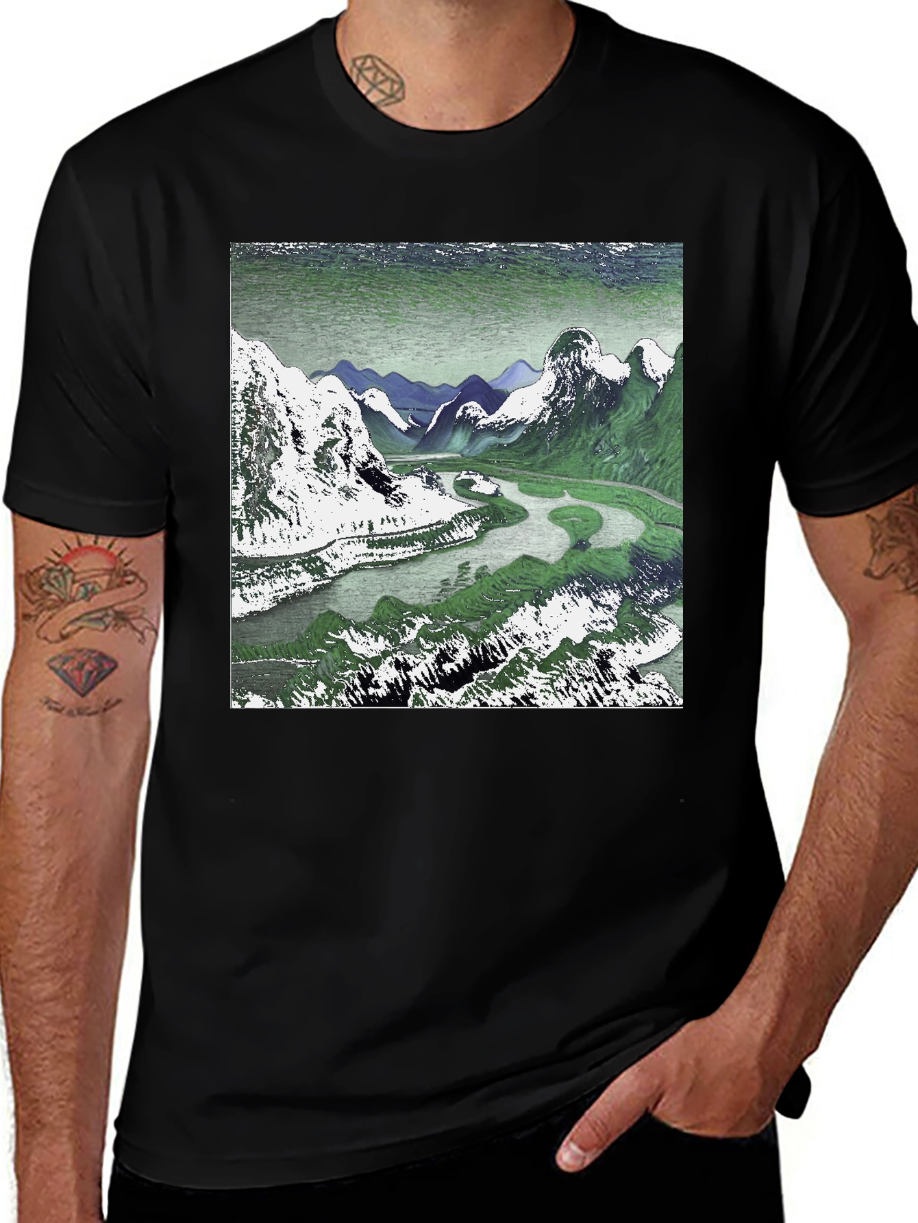 Variant 25 of Mountain Vista Graphic Tee - Premium Comfort