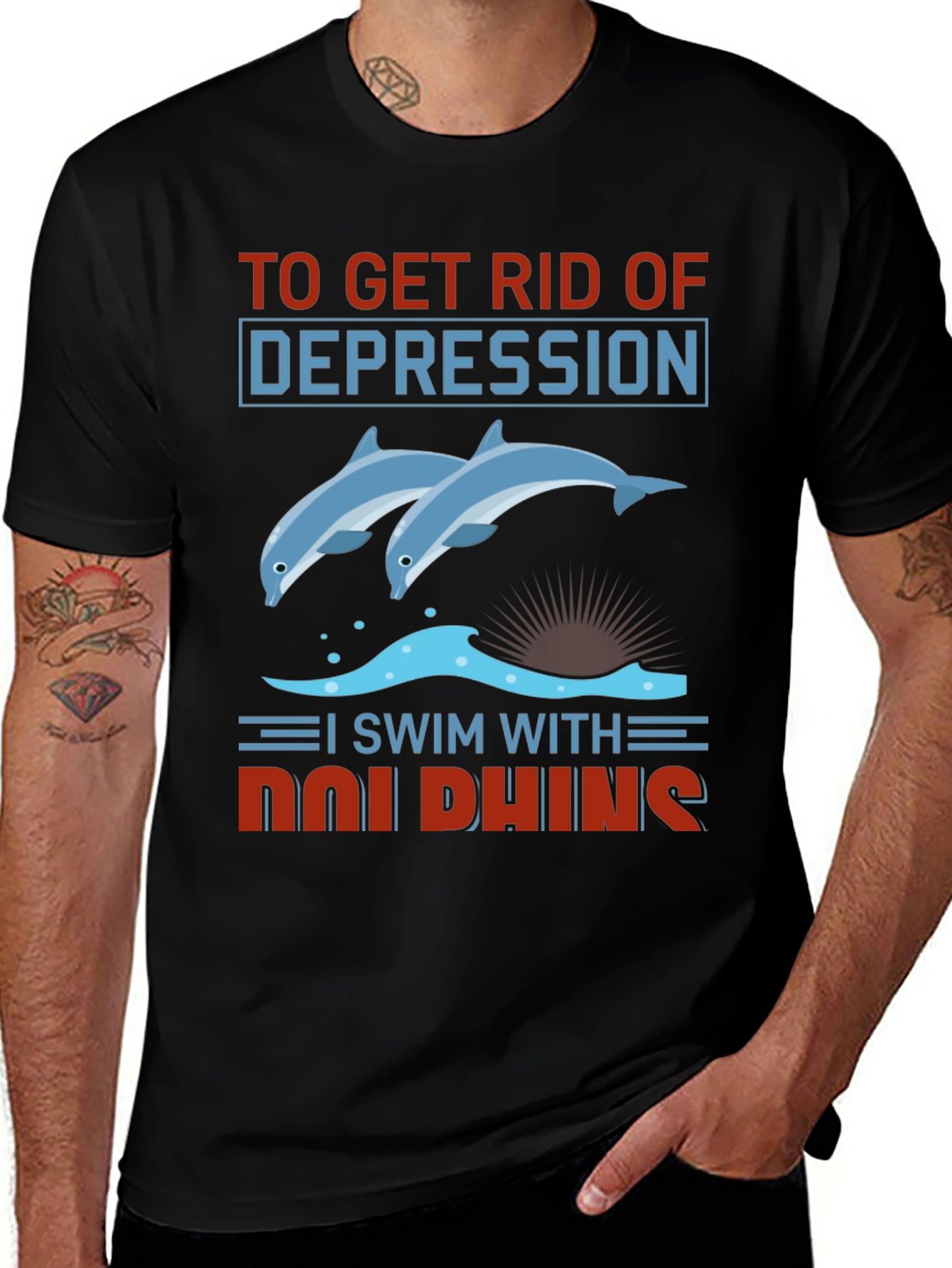 Variant 30 of Dolphin Depression Relief T-Shirt