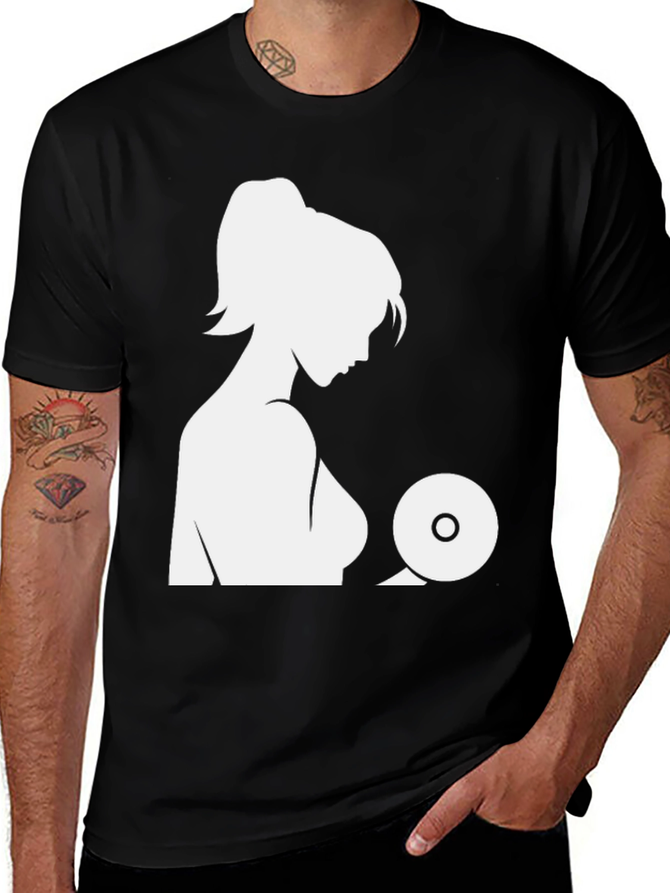 Variant 23 of Silhouette Graphic Tee - Woman and CD