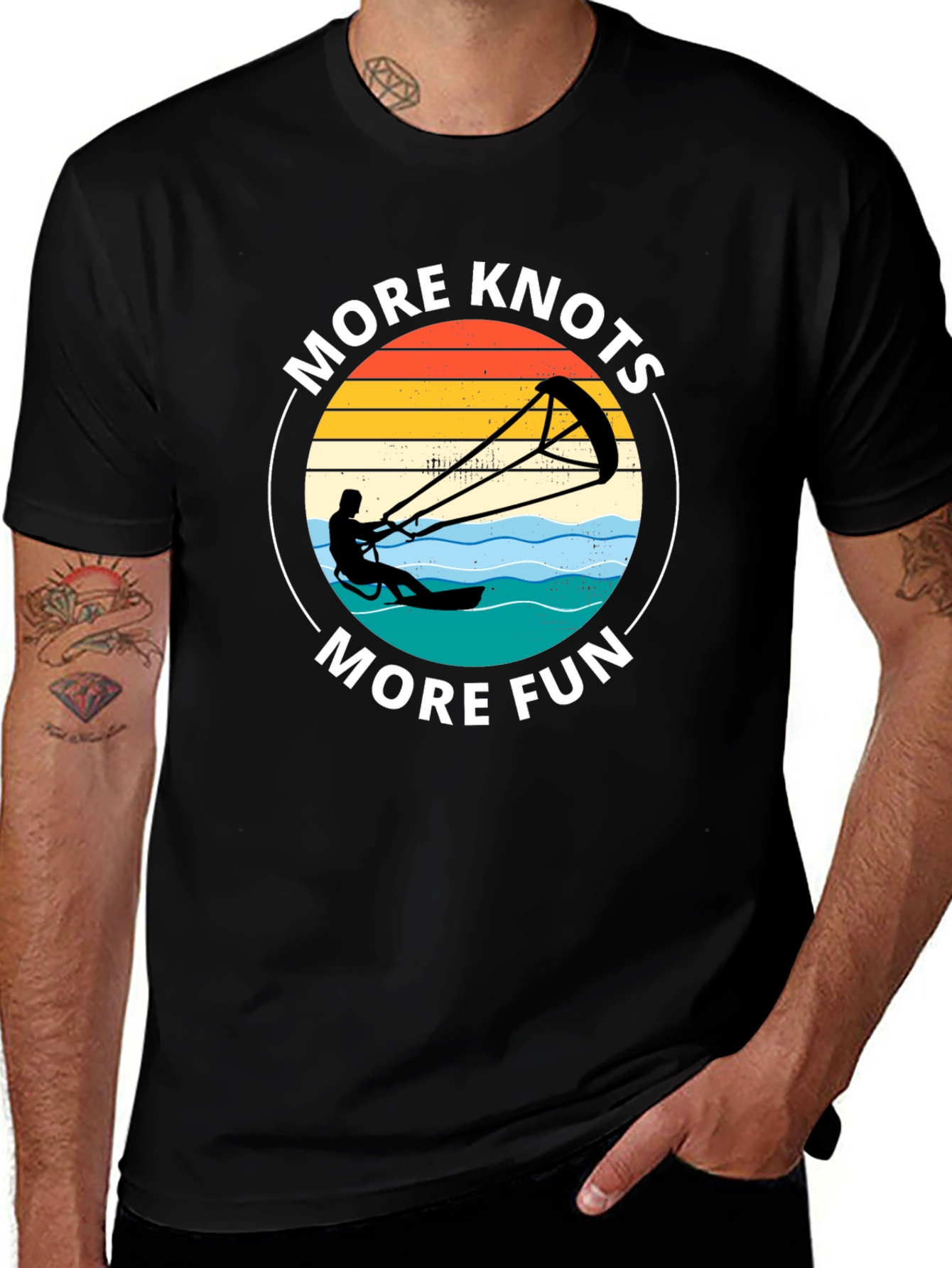 Variant 25 of More Knots More Fun Kiteboarding T-Shirt