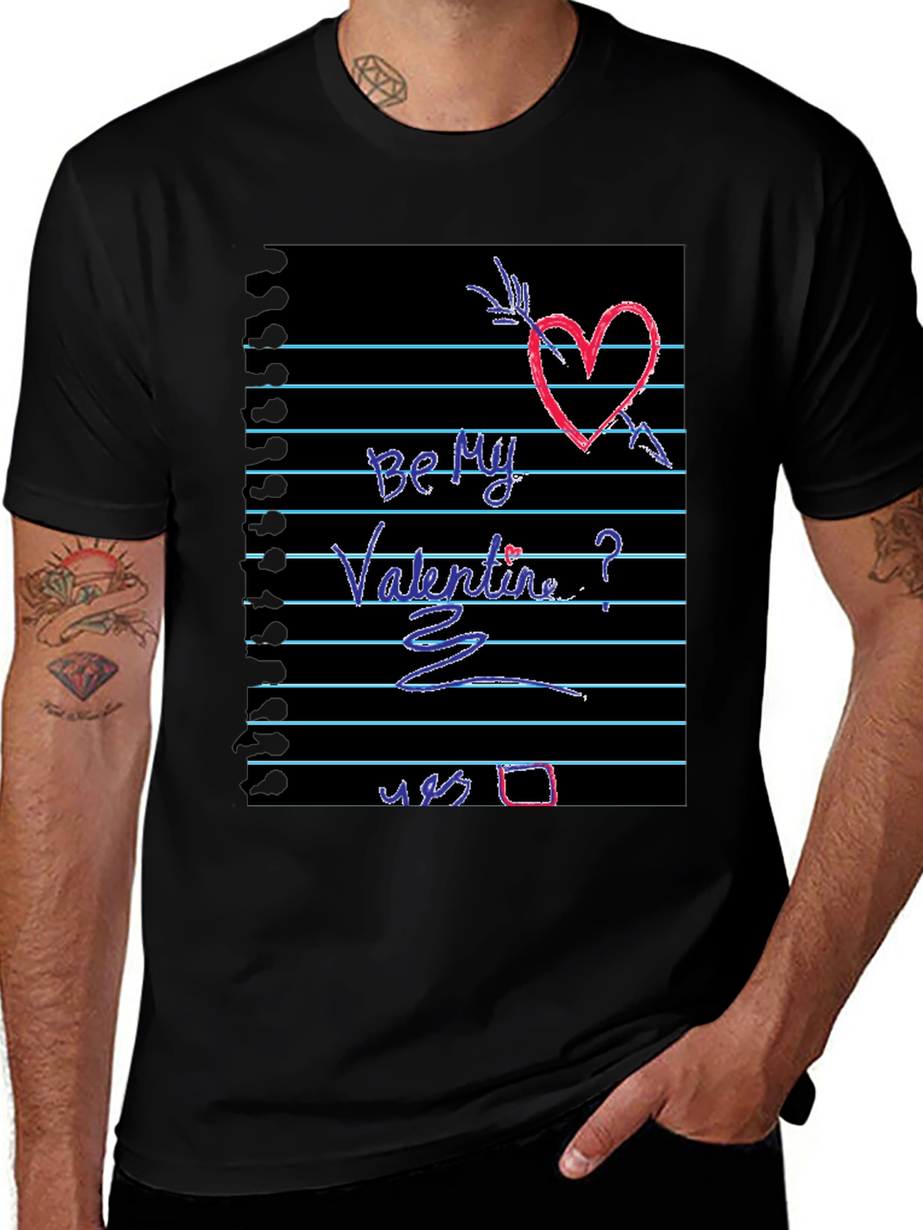 Variant 12 of Be My Valentine Heart Graphic Tee