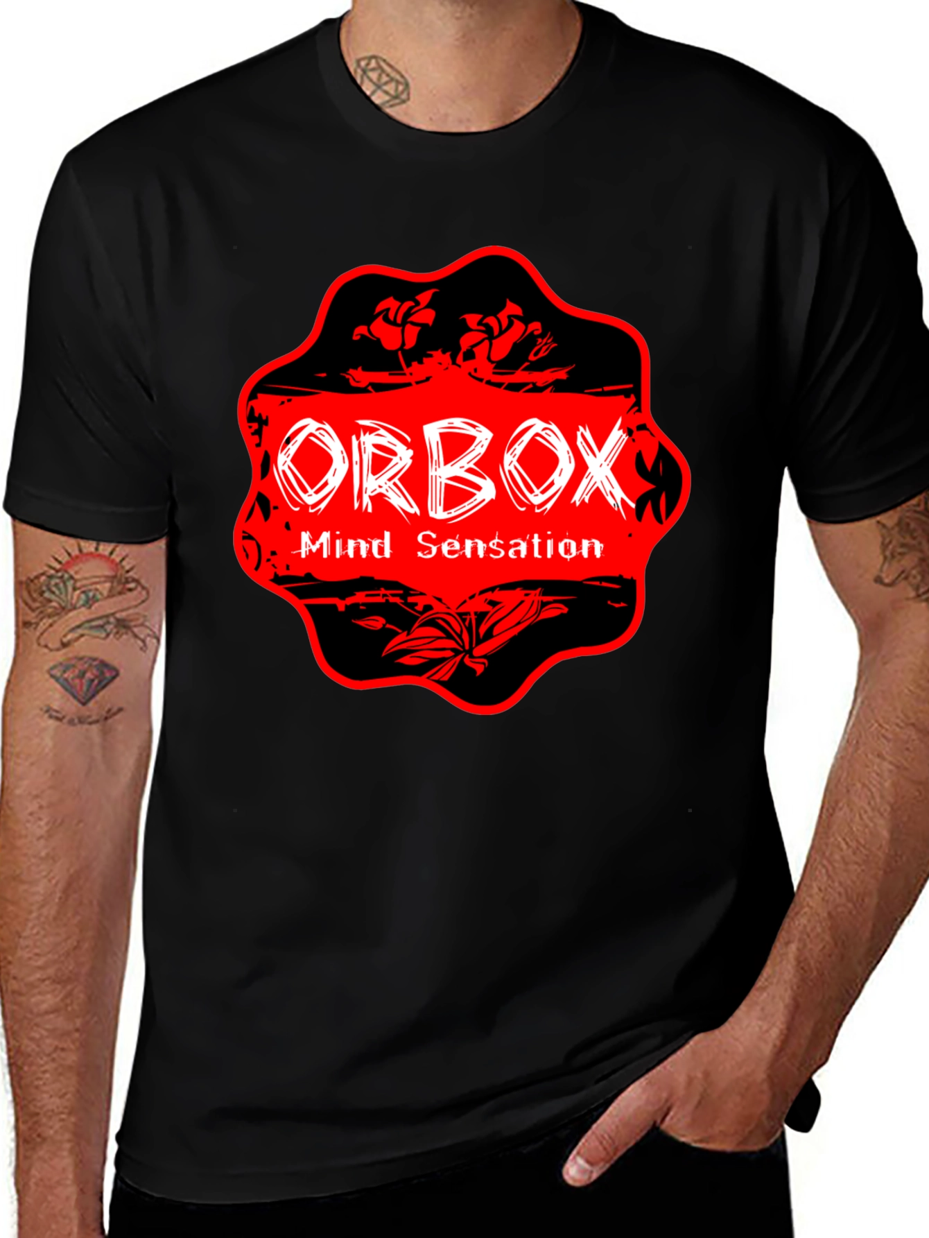 Variant 8 of Orbox Mind Sensation Graphic T-Shirt - Black
