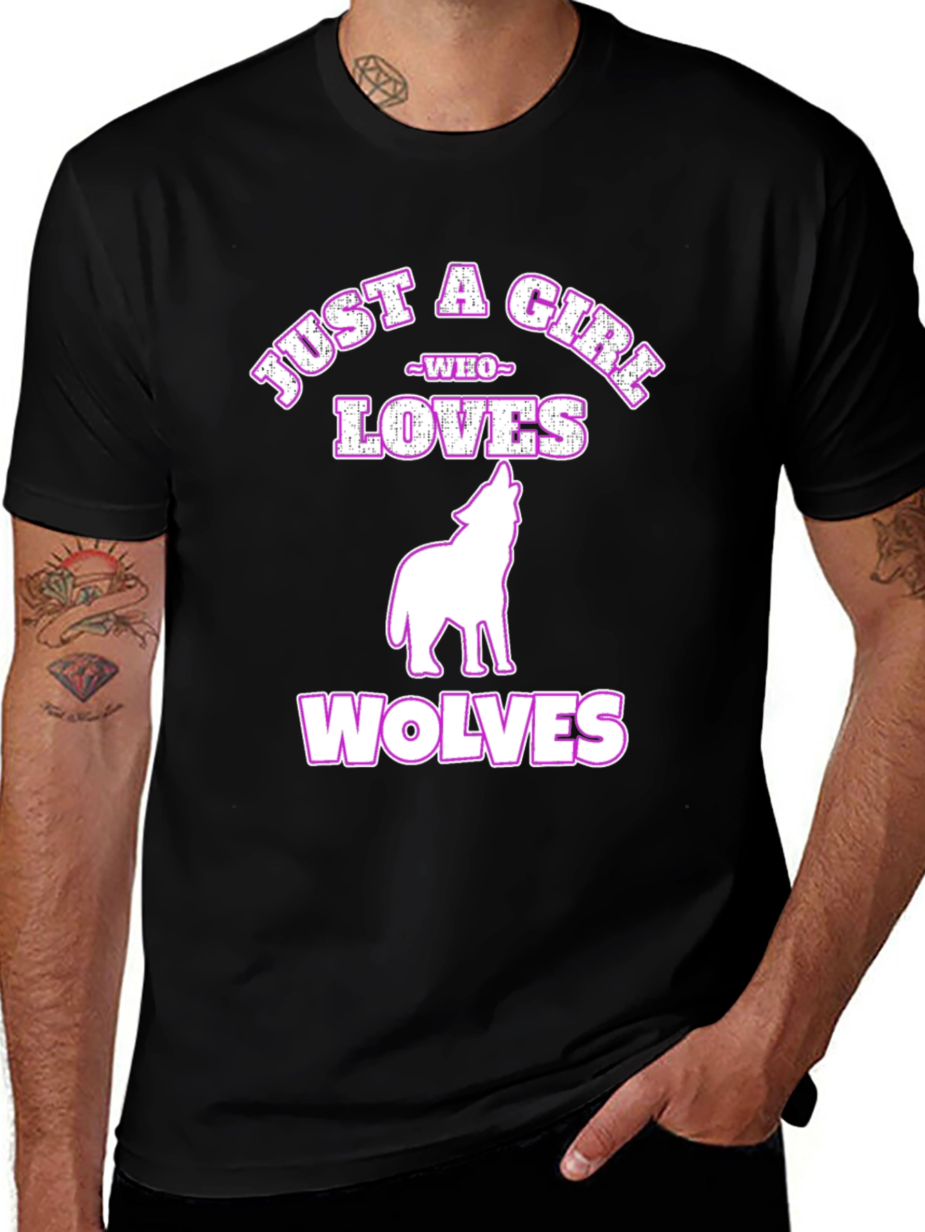 Variant 30 of Just a Girl Who Loves Wolves T-Shirt