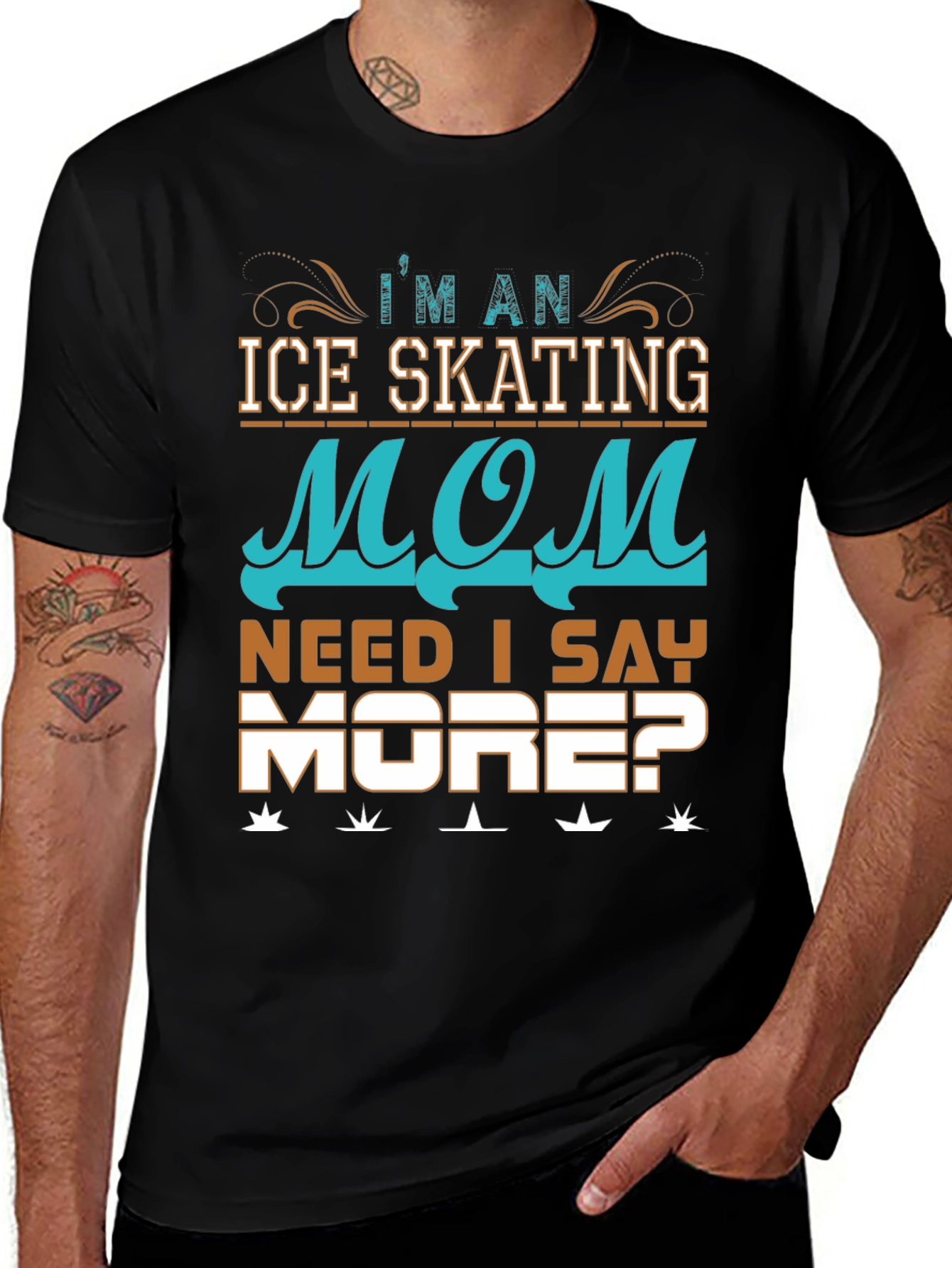 Variant 19 of Ice Skating Mom Graphic T-Shirt