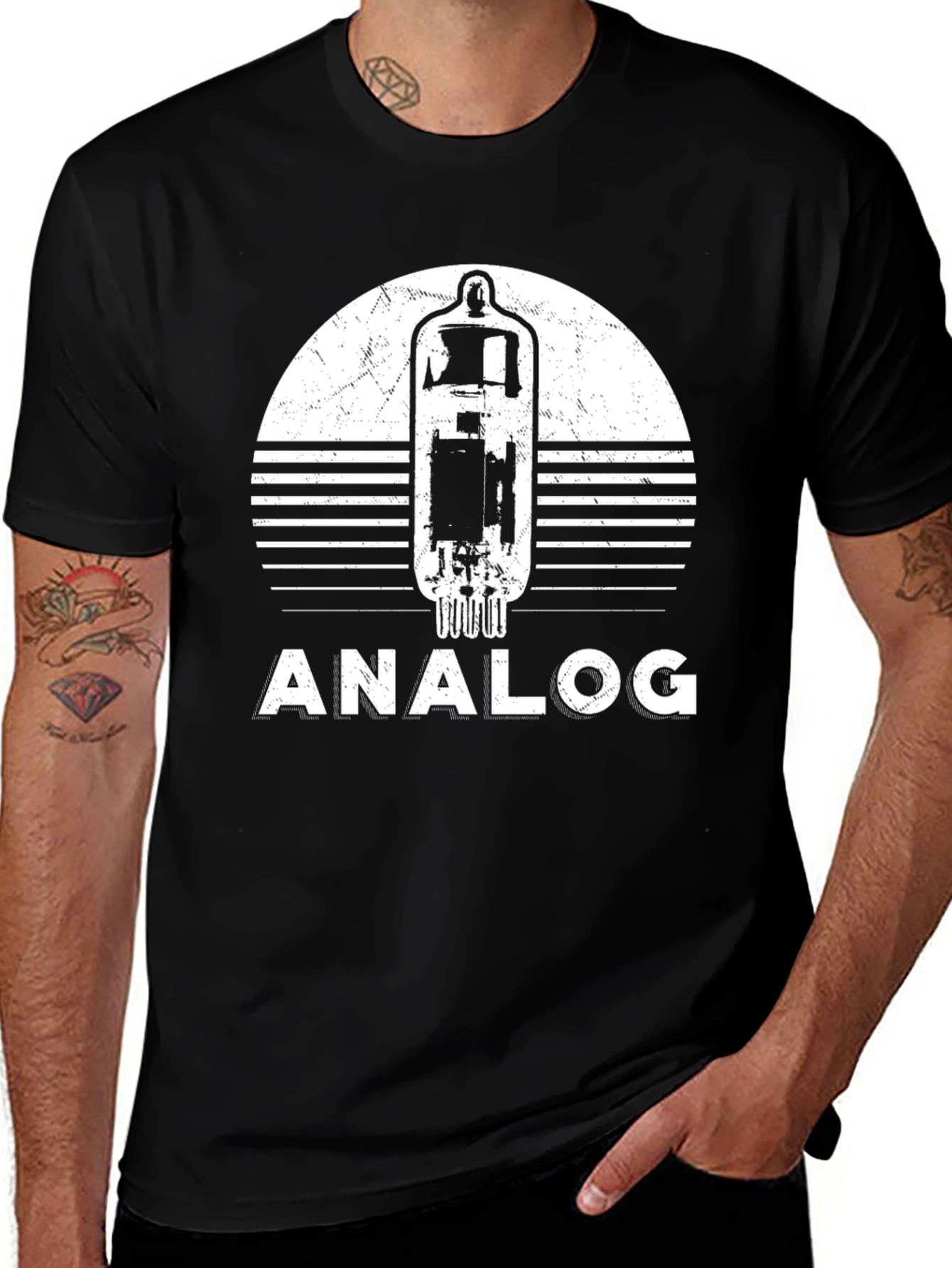 Analog Tube Graphic Tee - Retro Style