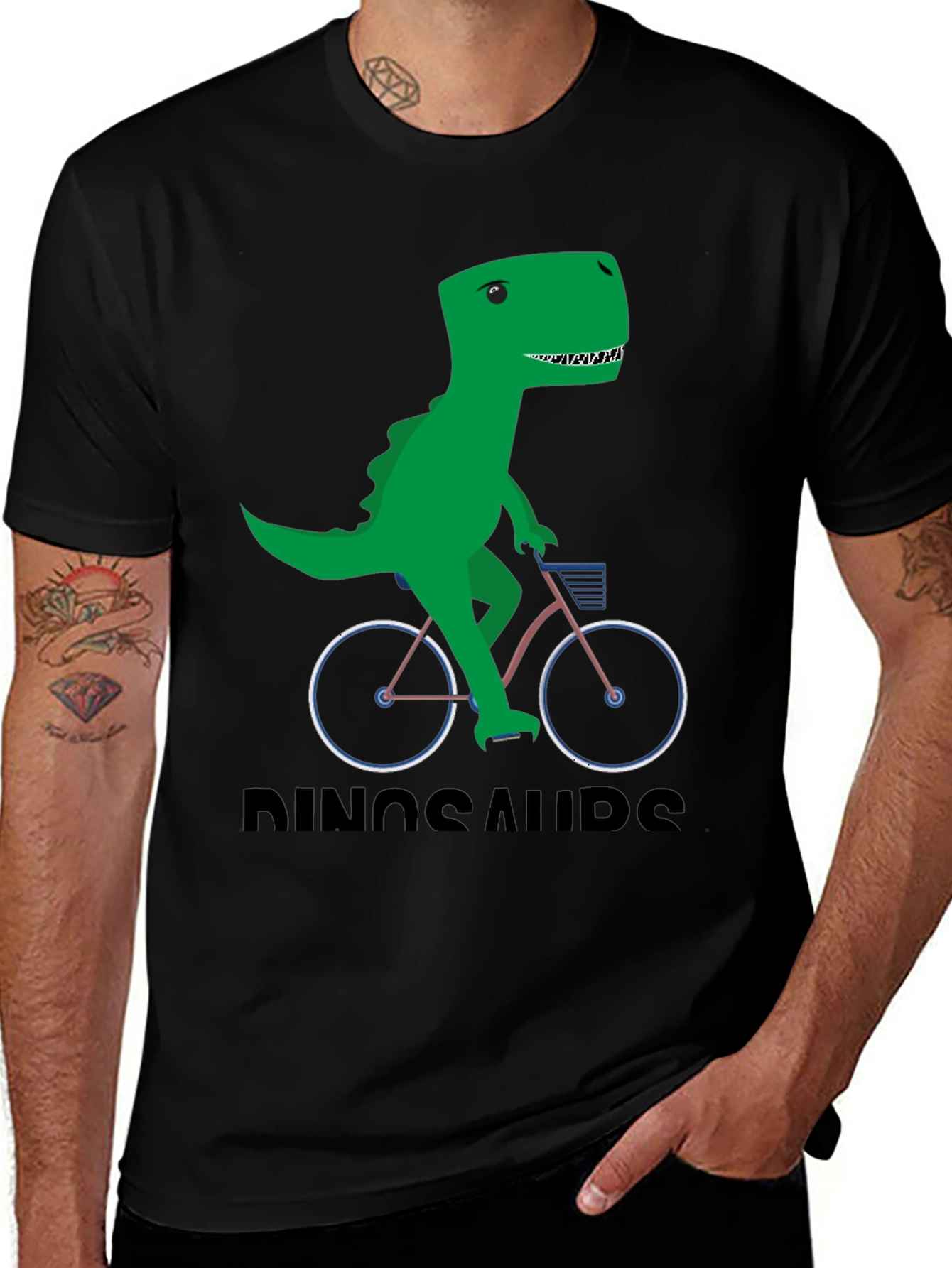Variant 13 of Dinosaur Riding Bike Graphic T-Shirt