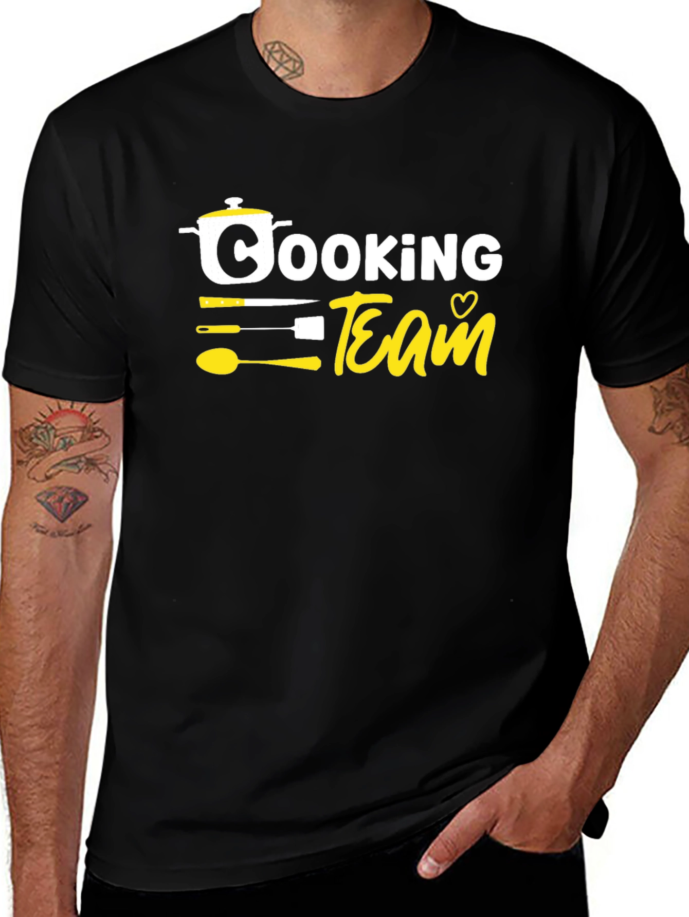 Variant 18 of Cooking Team T-Shirt - Black Cotton Blend