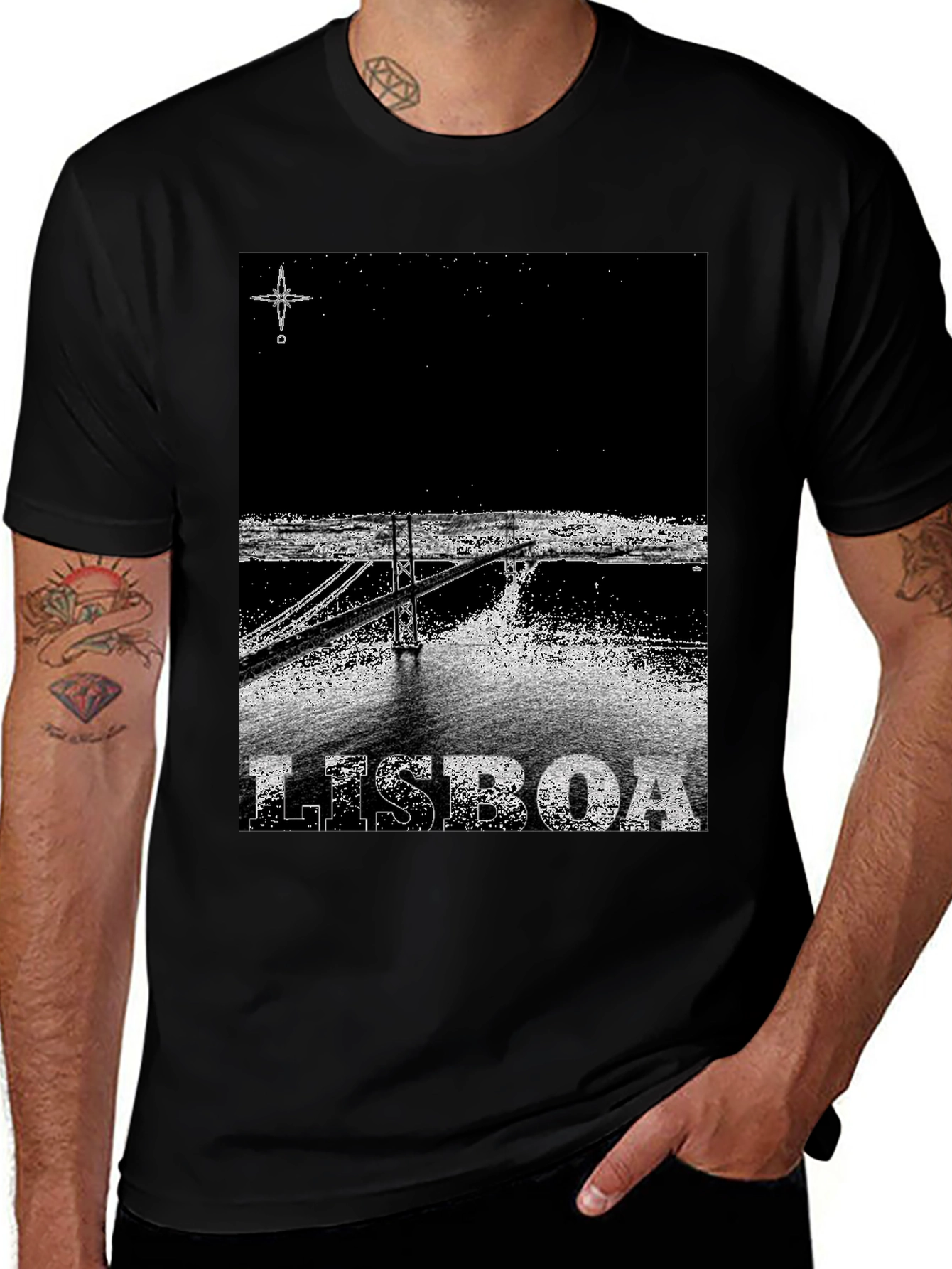 Lisboa Graphic Tee - Black