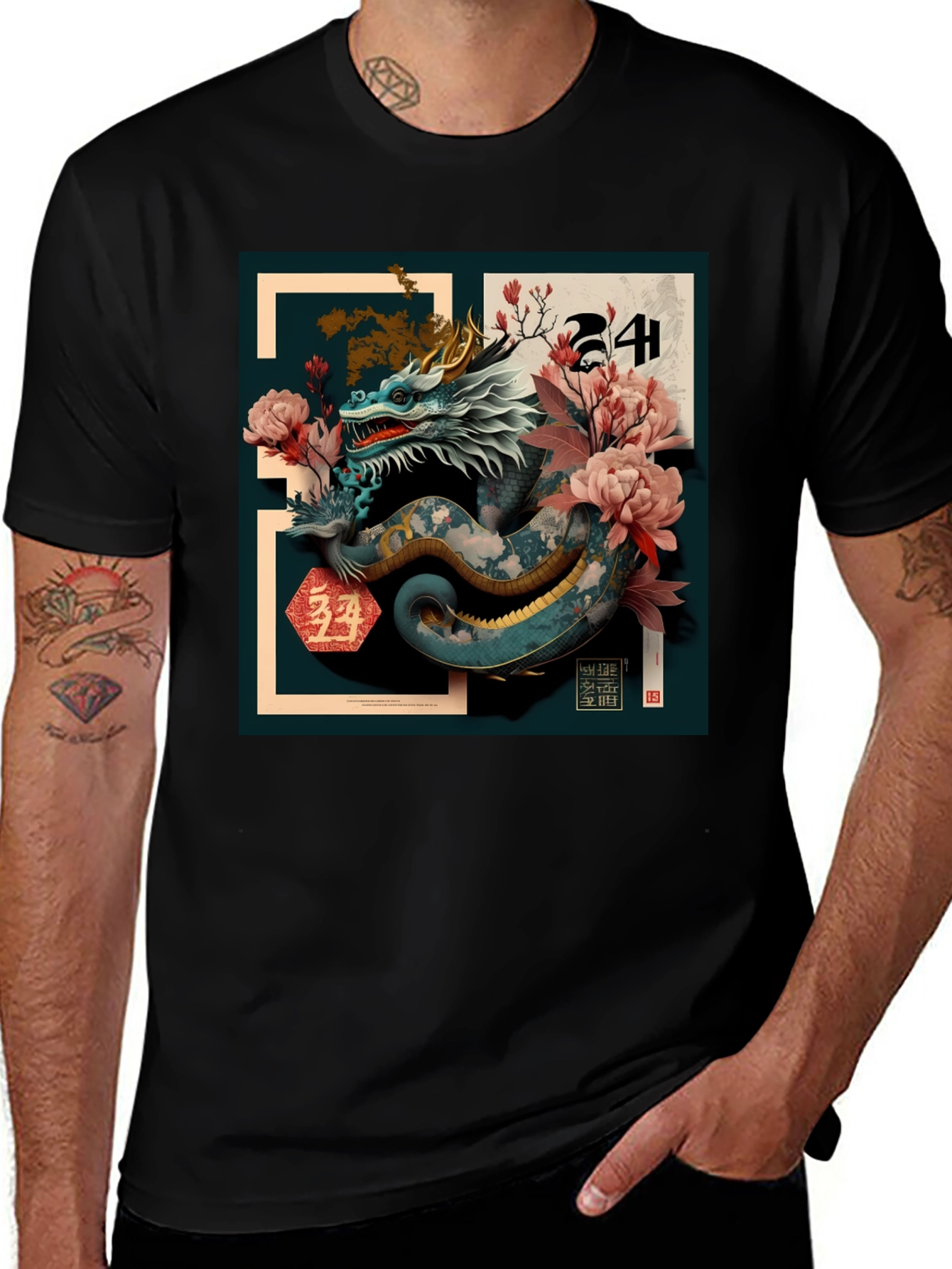 Variant 15 of Dragon Graphic Tee - Artistic Streetwear