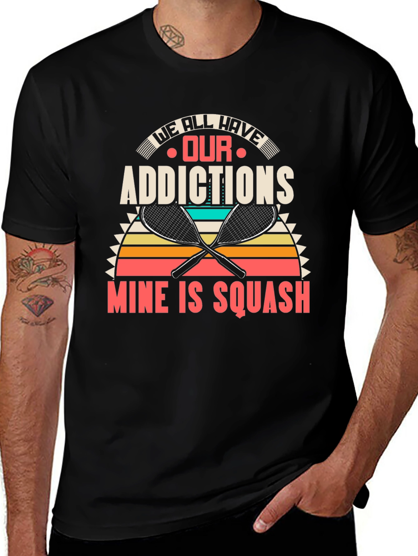 Variant 2 of Squash Addiction T-Shirt - Unisex Graphic Tee