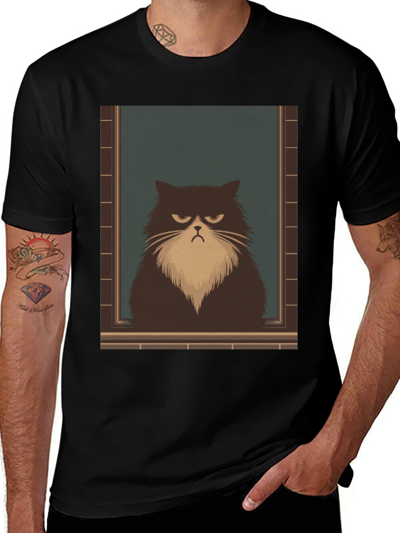 Variant 6 of Grumpy Cat Graphic Tee - Unisex Black T-Shirt
