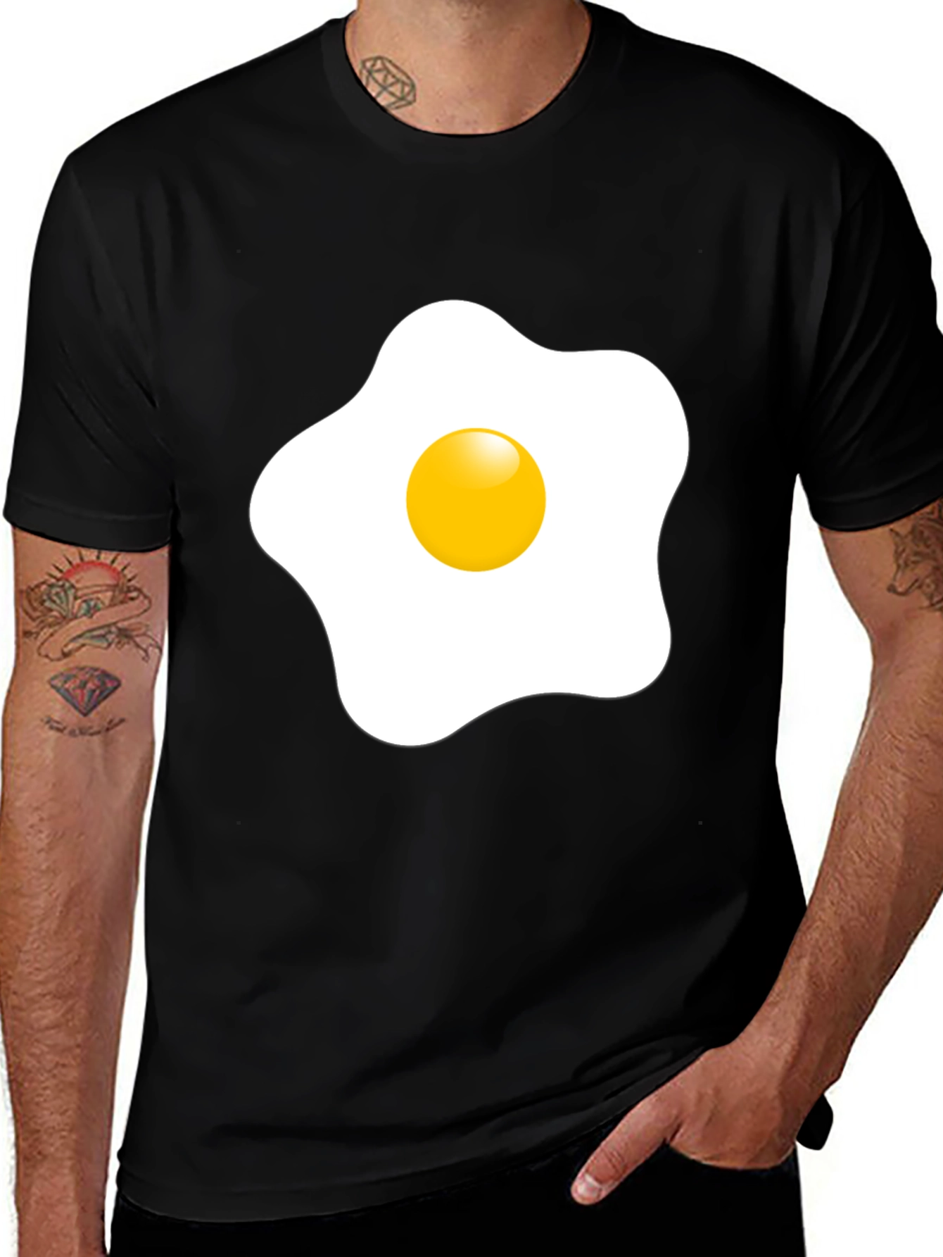 Variant 22 of Fried Egg Graphic Tee - Breakfast Lover T-Shirt